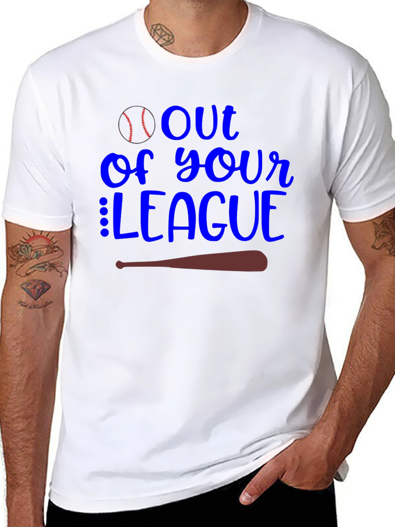 Camiseta Negra Fuera de tu Liga Béisbol
