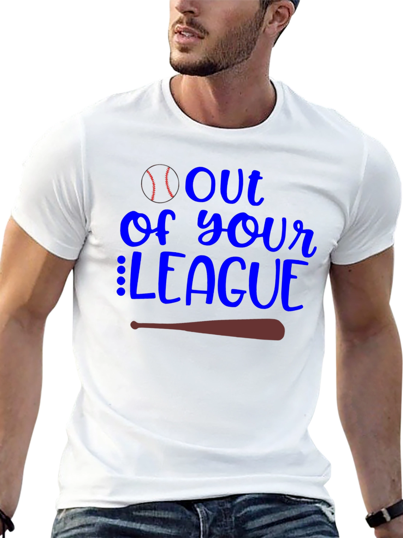 Camiseta Negra Fuera de tu Liga Béisbol