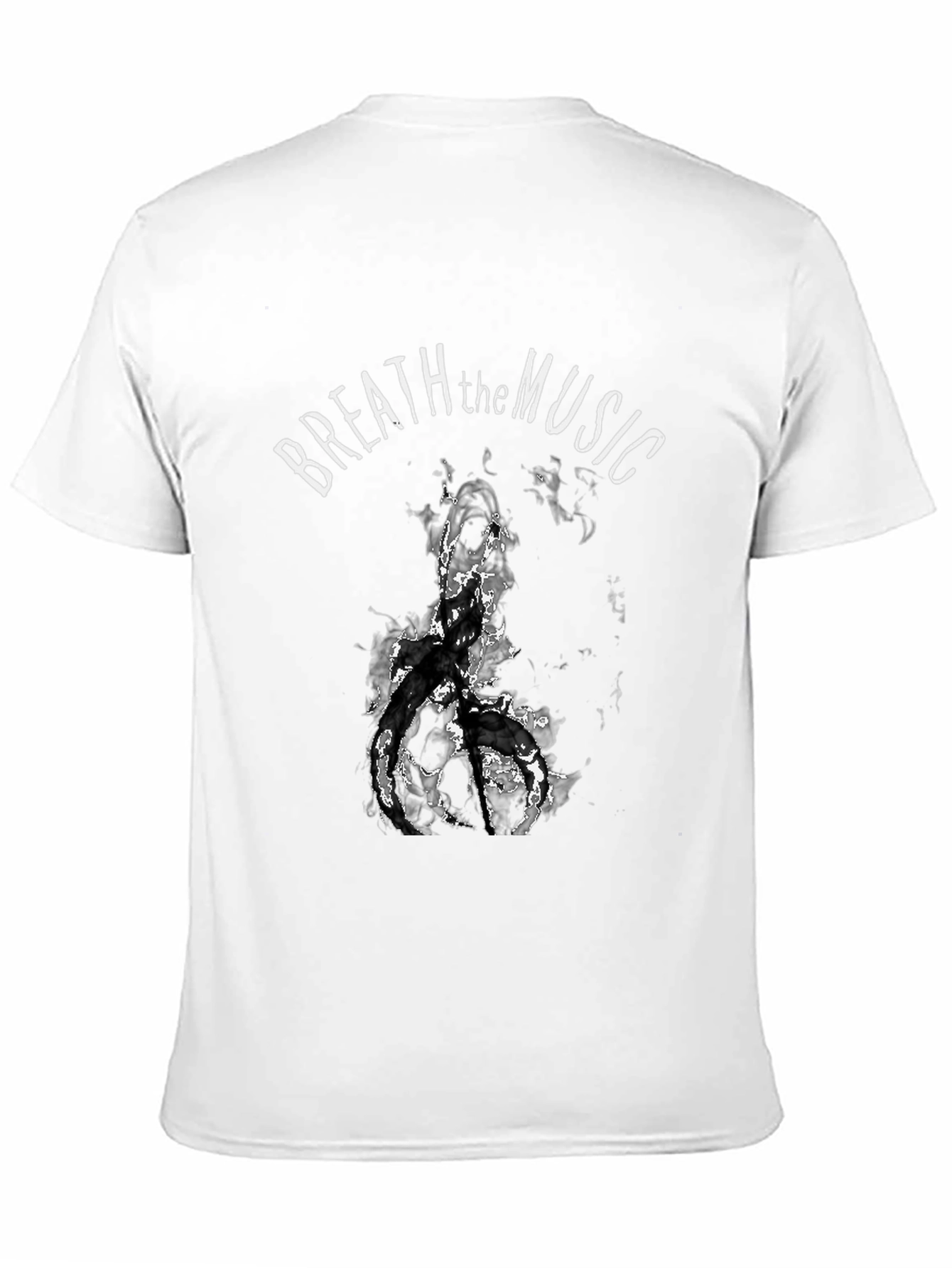 Camiseta Negra con Diseño Breath the Music