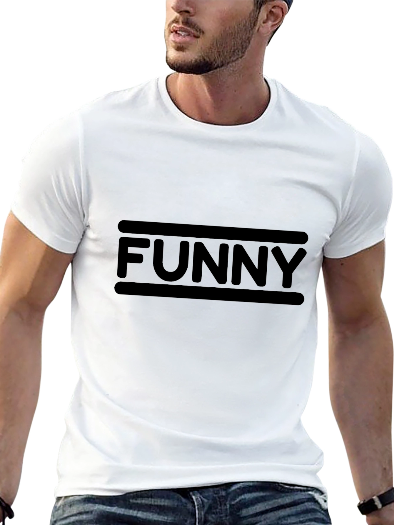 Camiseta Negra Funny Casual Hombre