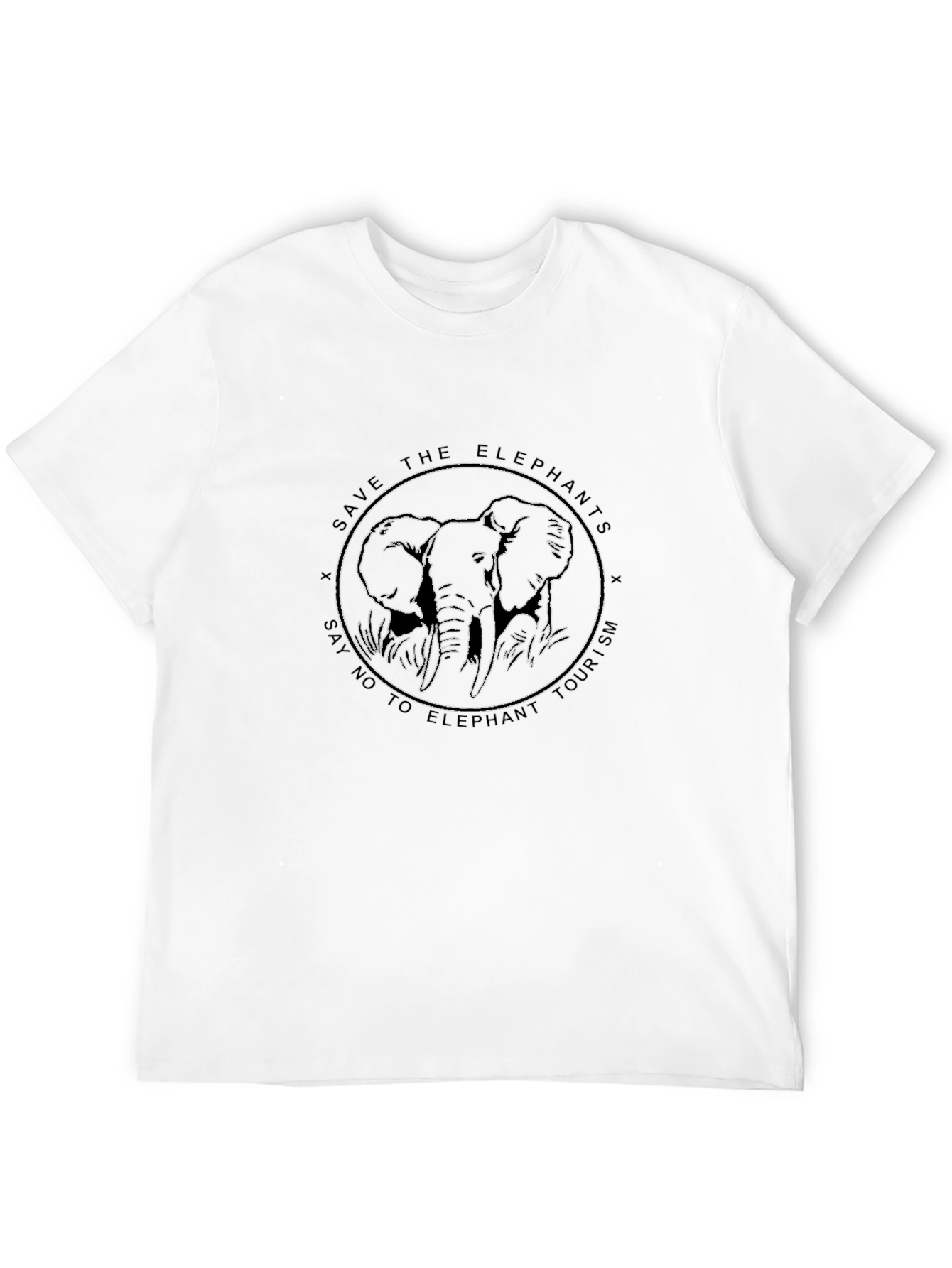 Camiseta Negra Salva a los Elefantes
