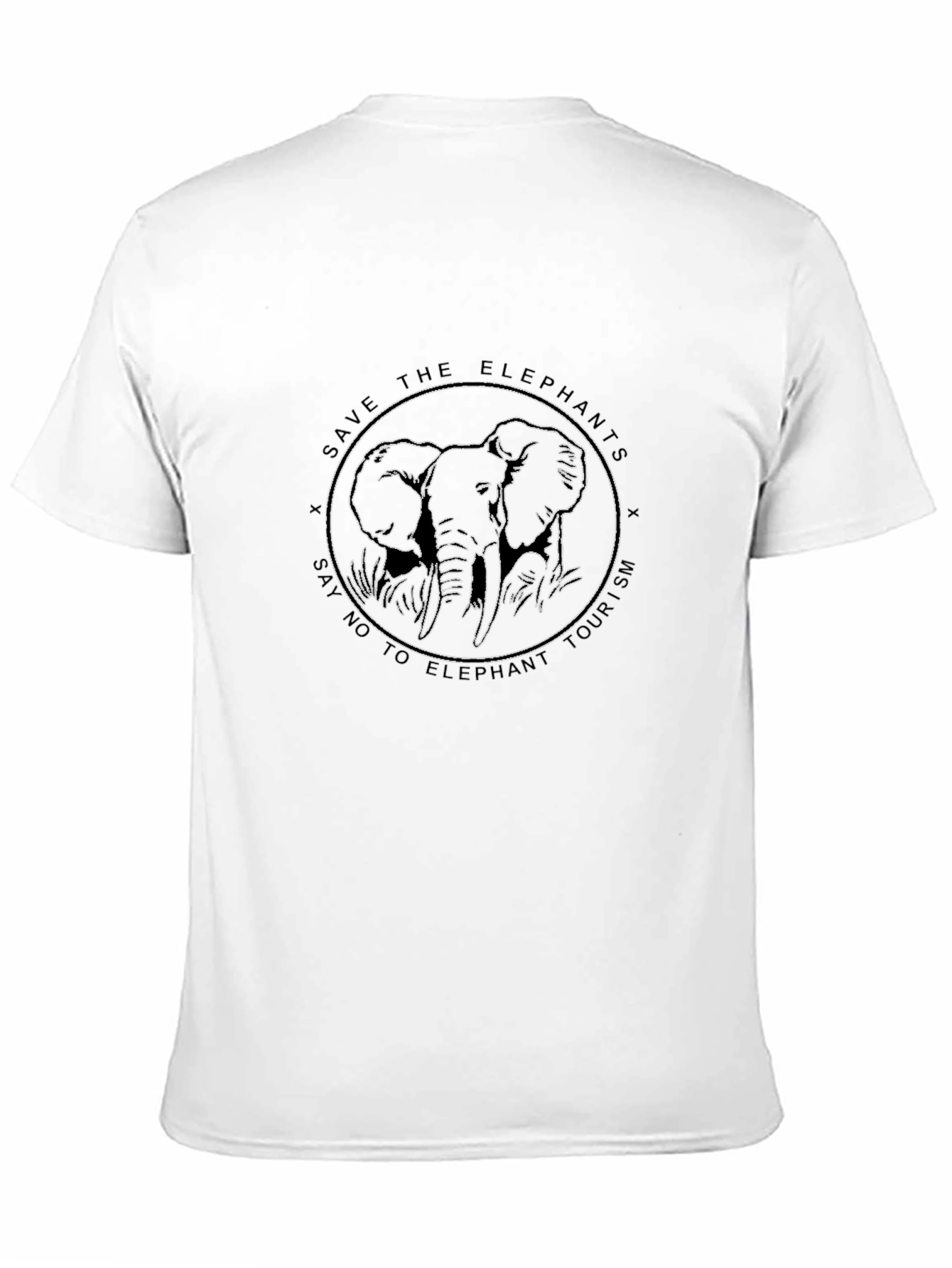 Camiseta Negra Salva a los Elefantes
