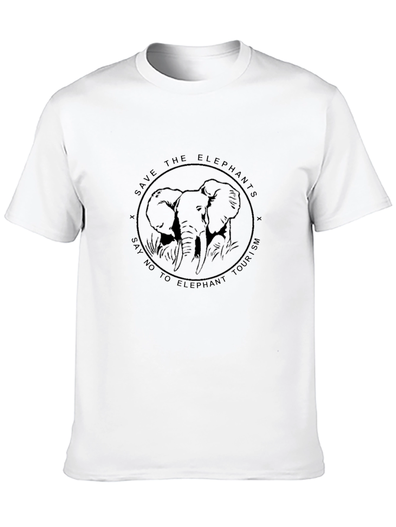 Camiseta Negra Salva a los Elefantes