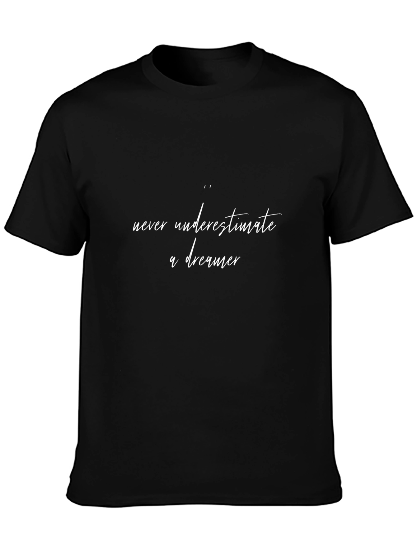 Camiseta Negra: Nunca Subestimes a un Soñador