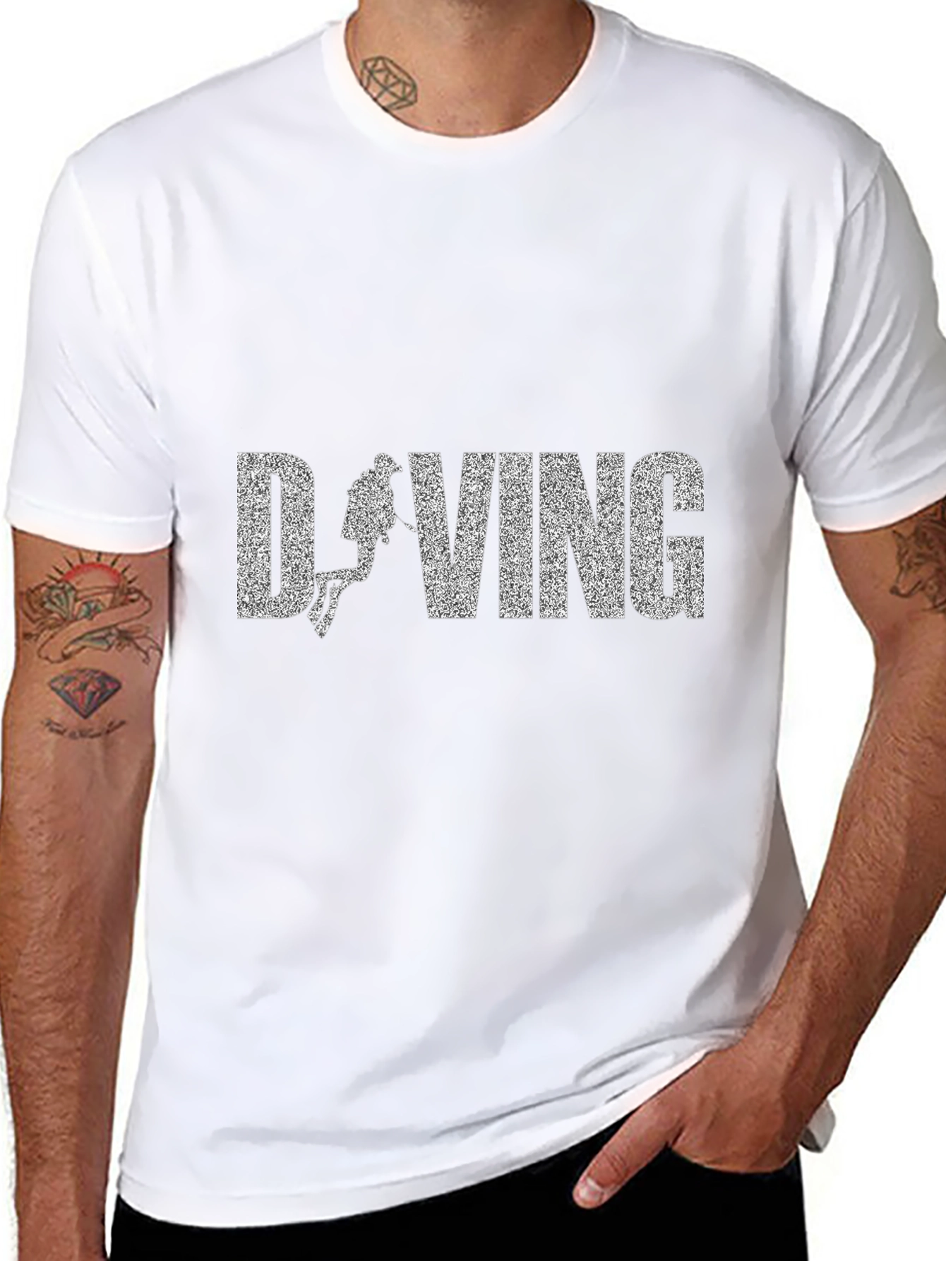 Camiseta Negra Diving para Amantes del Buceo