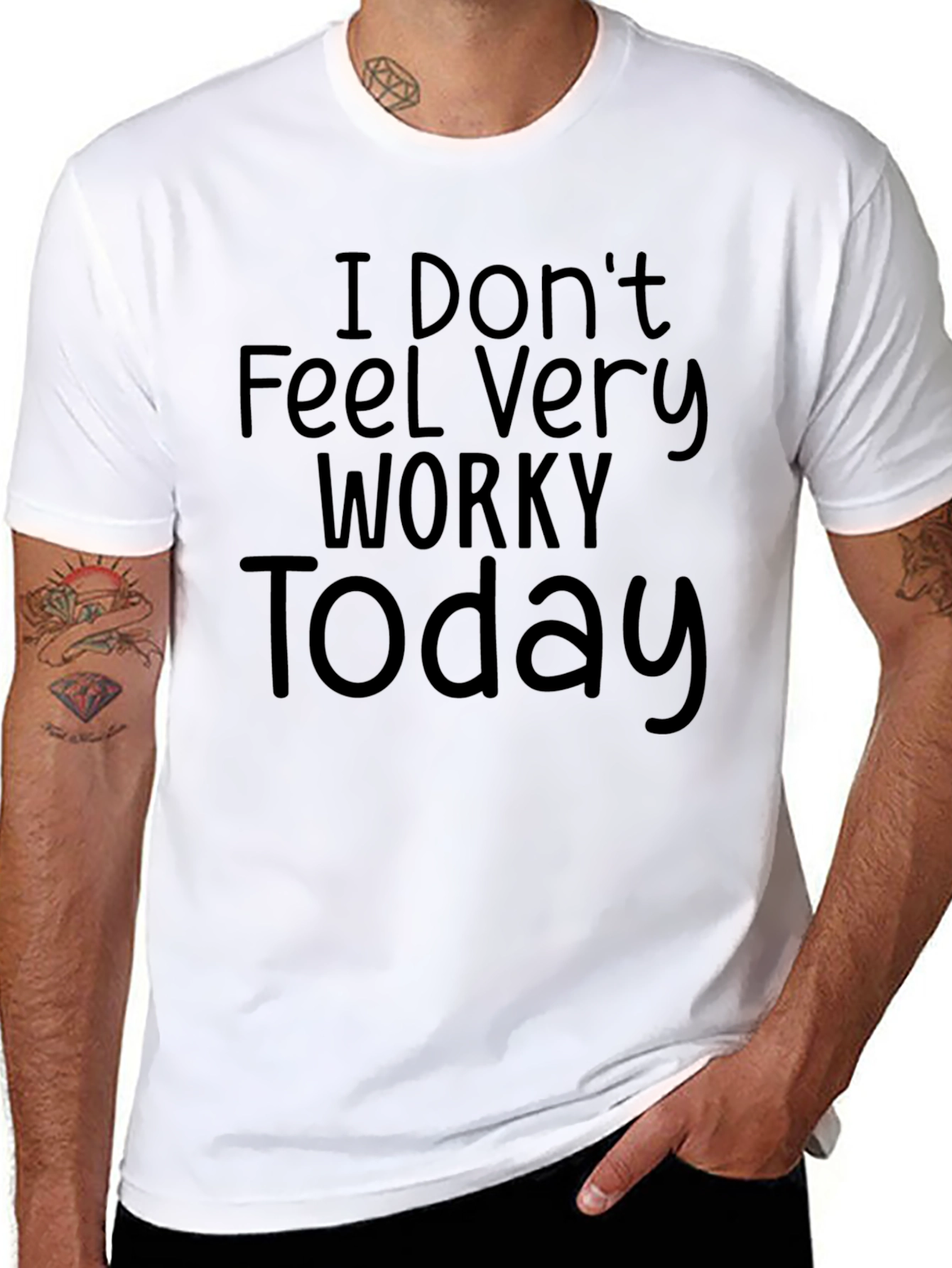 Camiseta Negra: No me siento muy trabajador hoy