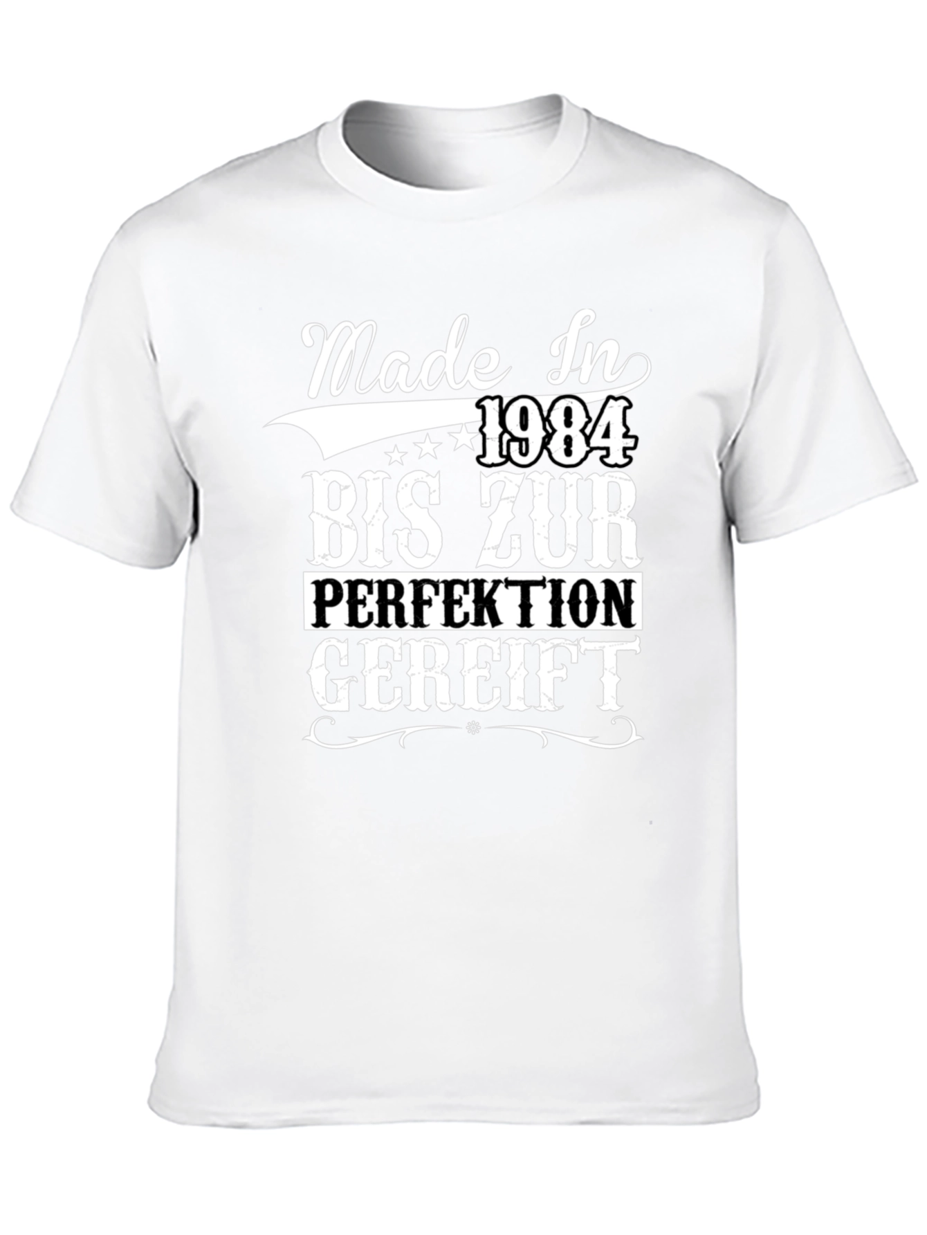 Camiseta Negra Made In 1984 para Cumpleaños