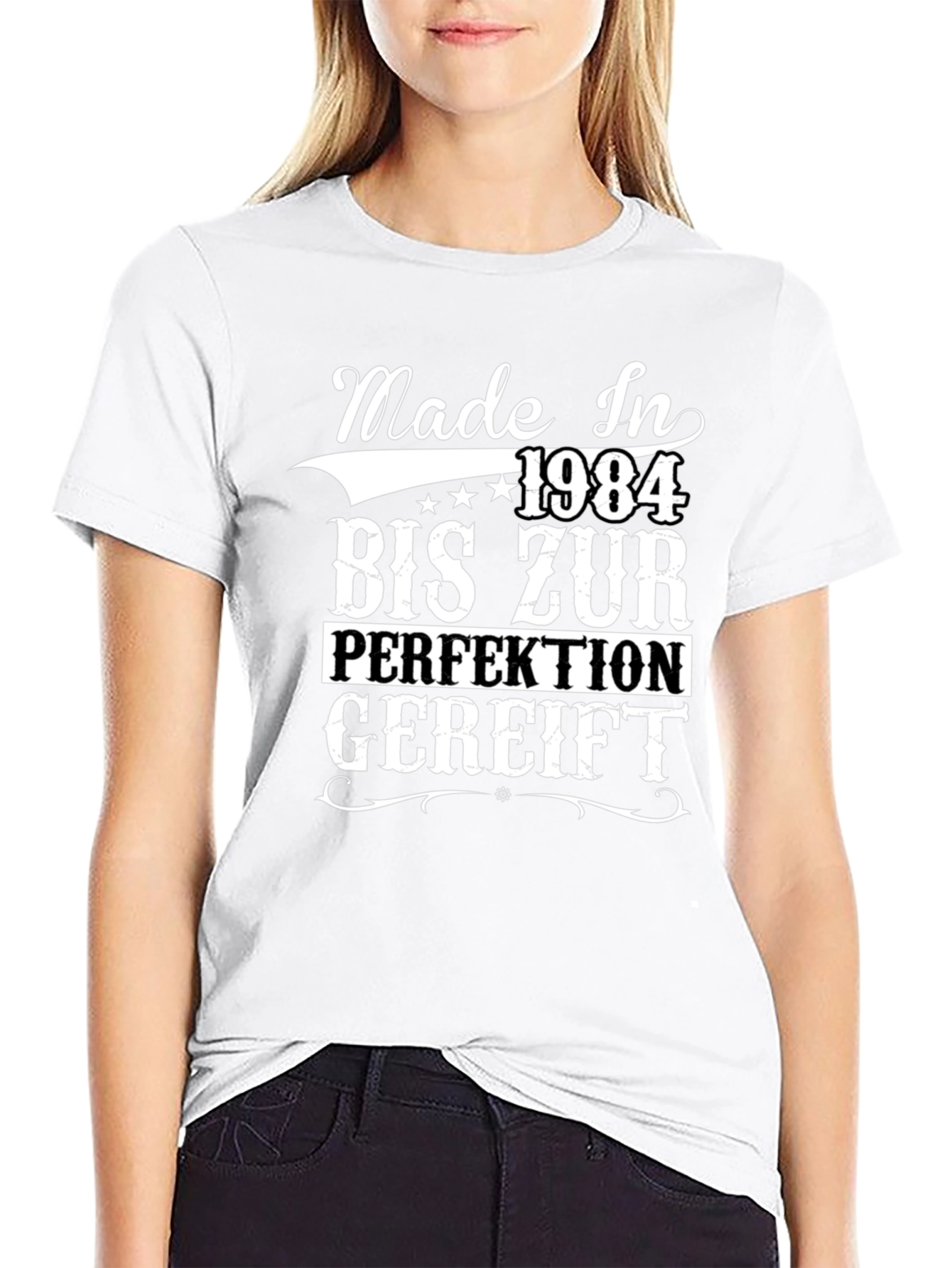 Camiseta Negra Made In 1984 para Cumpleaños