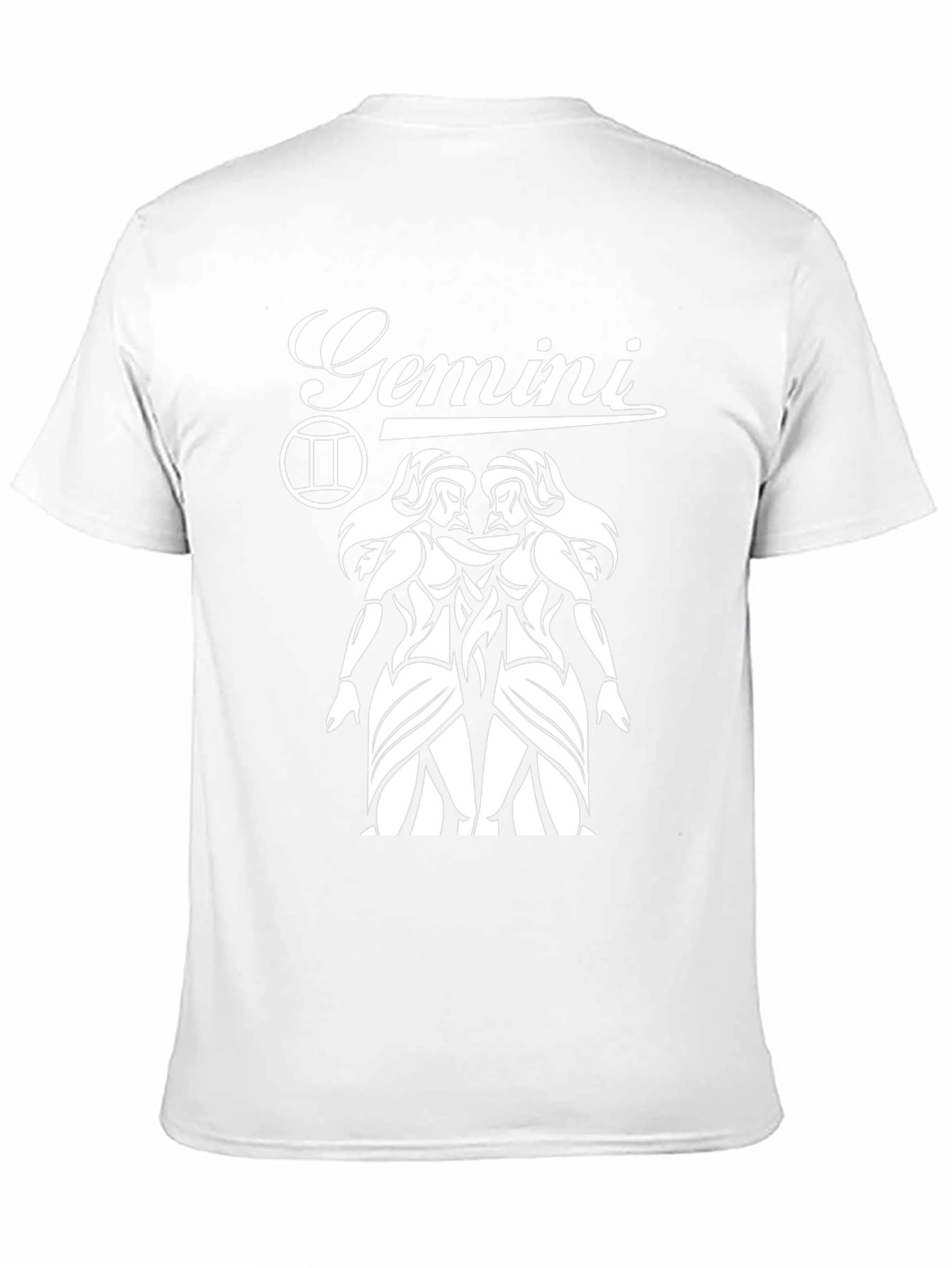 Camiseta Negra Géminis - Diseño Astrológico Unisex