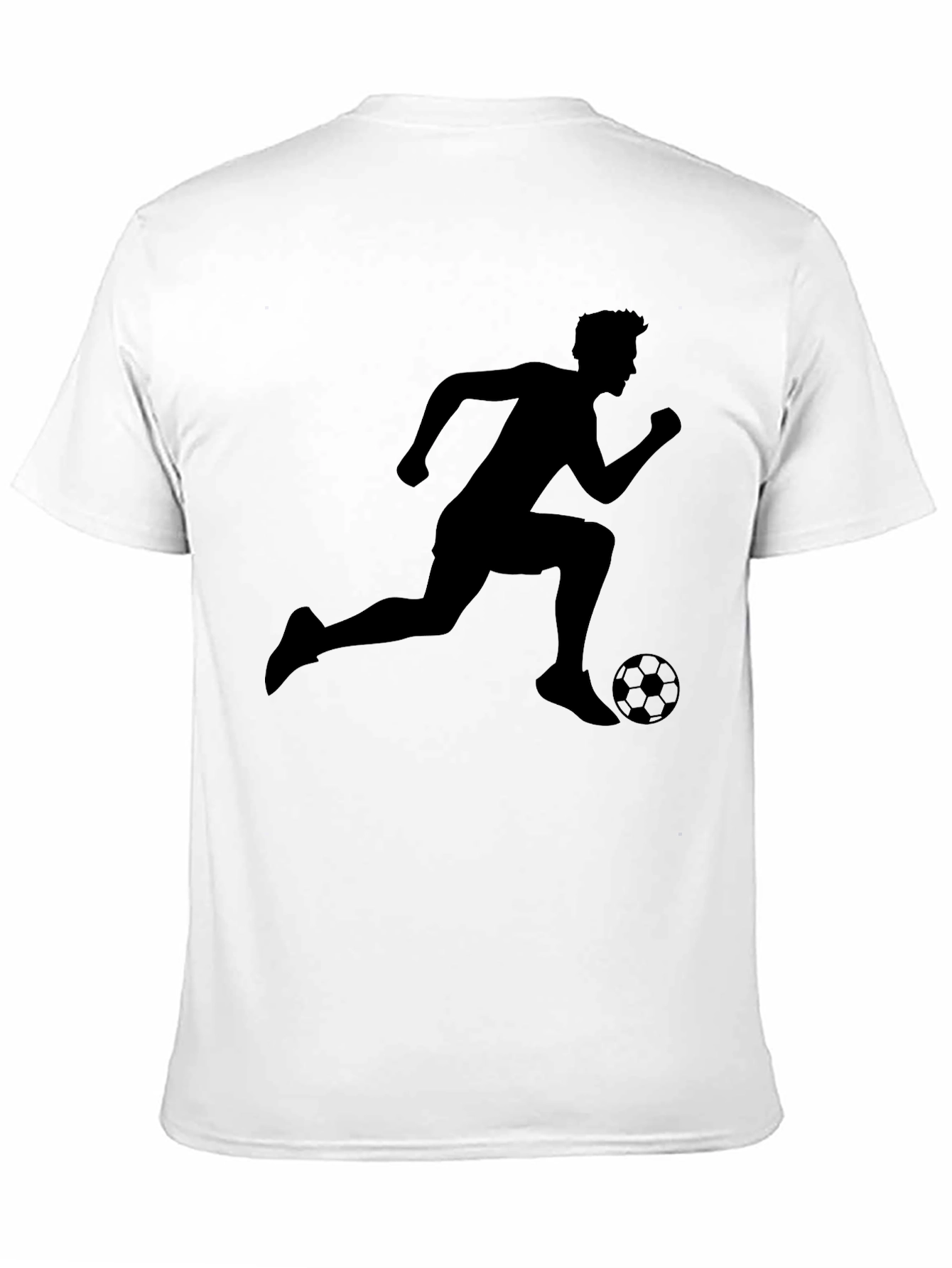 Camiseta Negra Deportiva Fútbol Hombre
