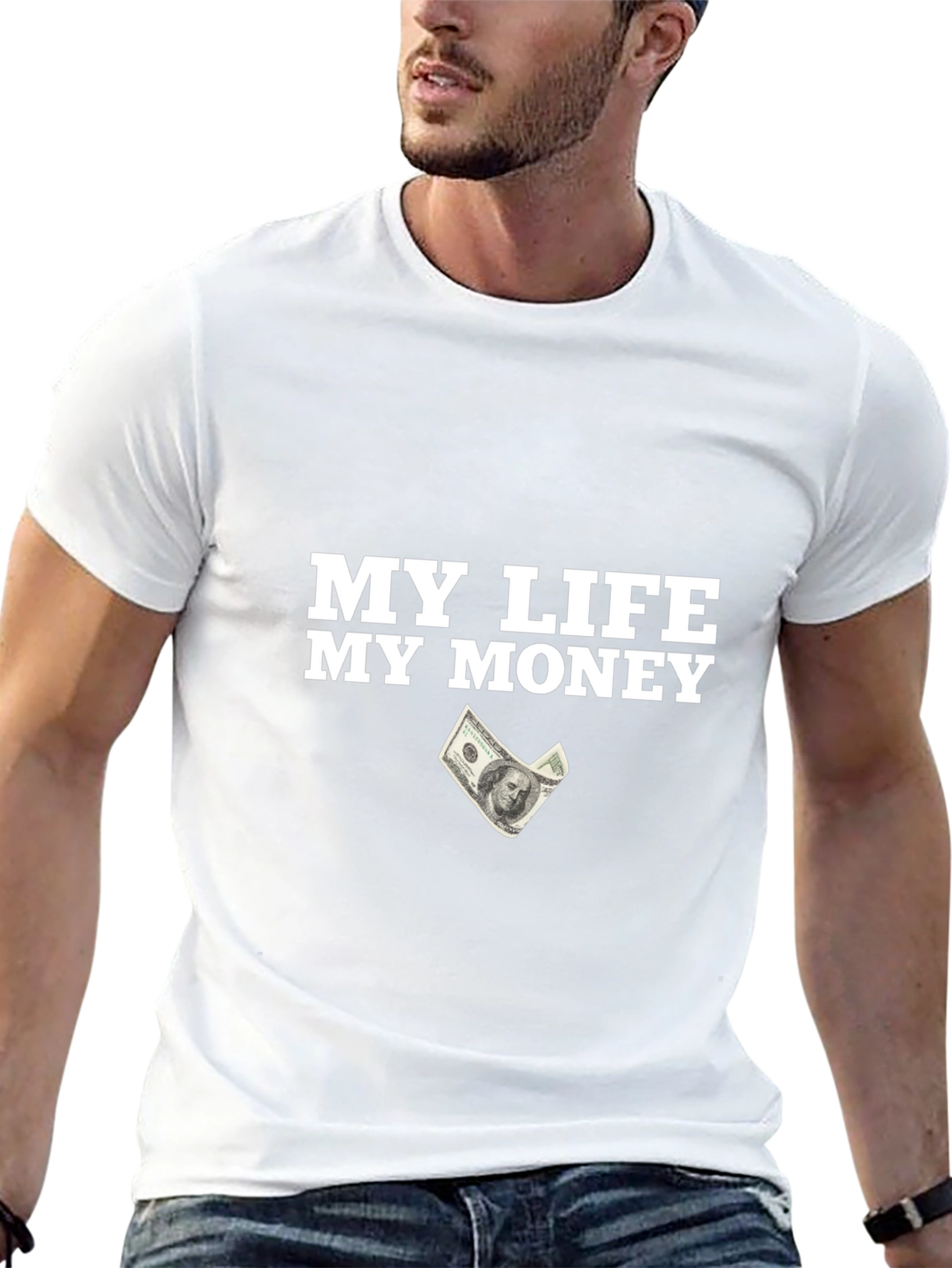 Camiseta Negra Mi Vida Mi Dinero
