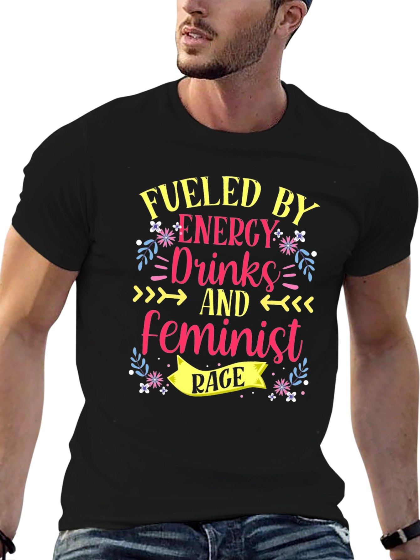 Camiseta Negra con Diseño Feminista