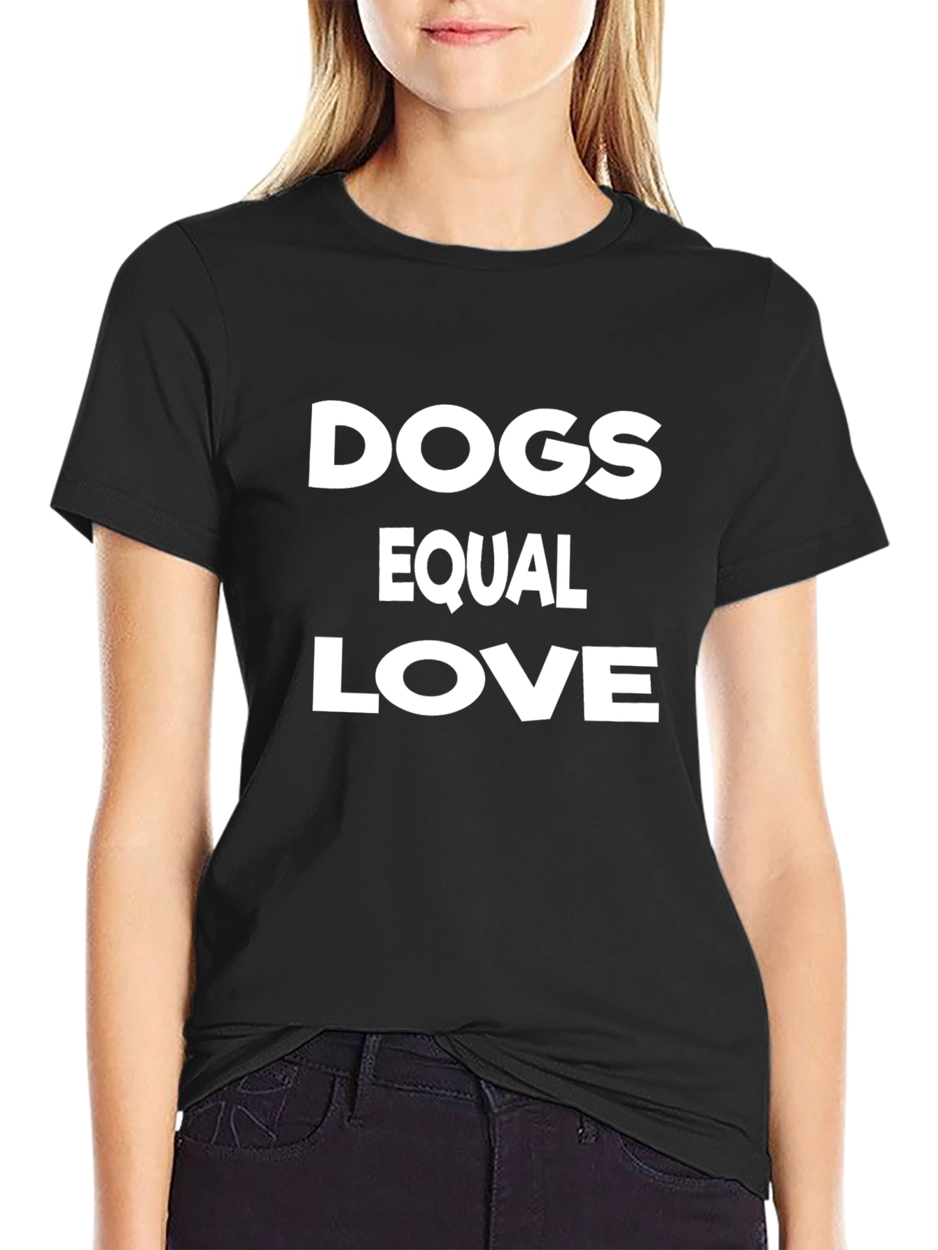 Camiseta Negra Dogs Equal Love