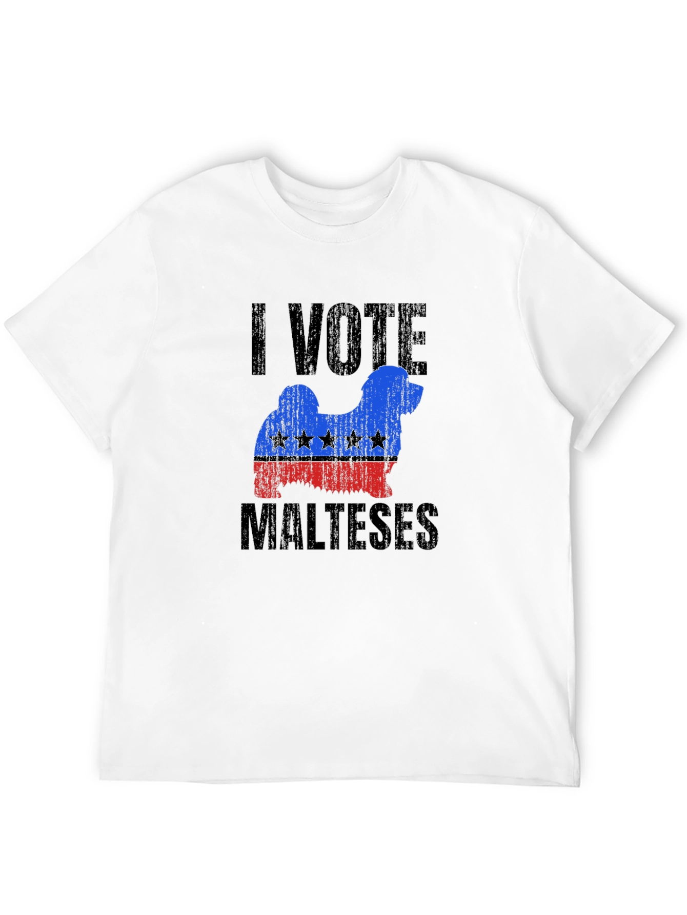 Camiseta Yo Voto Maltés - Diseño Patriótico Canino