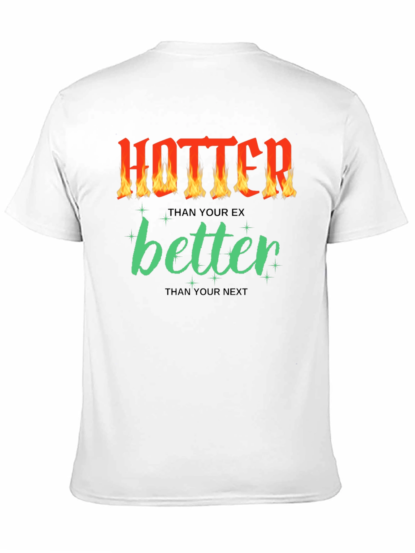Camiseta Negra con Diseño Divertido Hotter Better