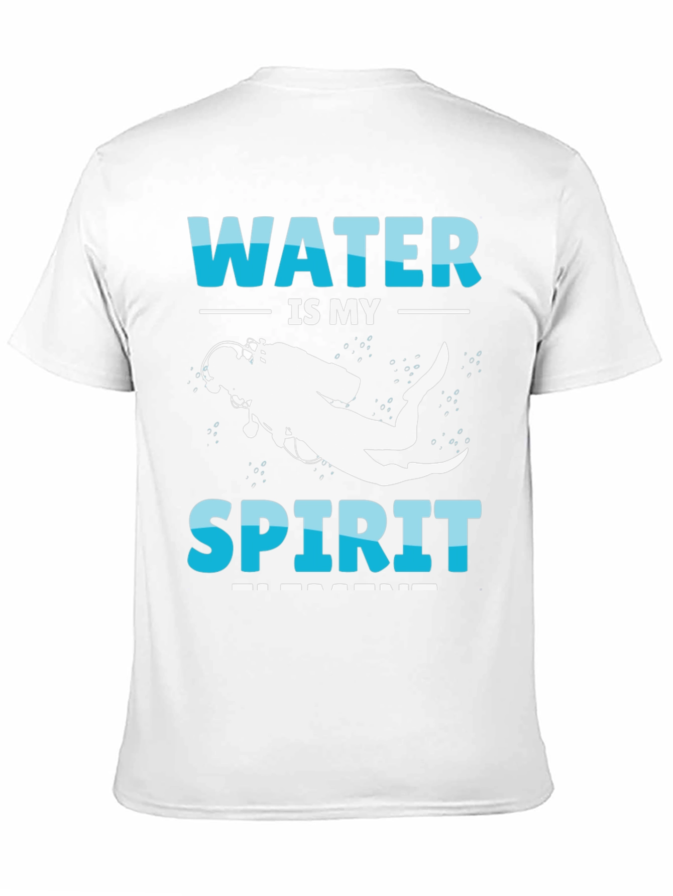 Camiseta Negra Buceo: Agua es mi Espíritu