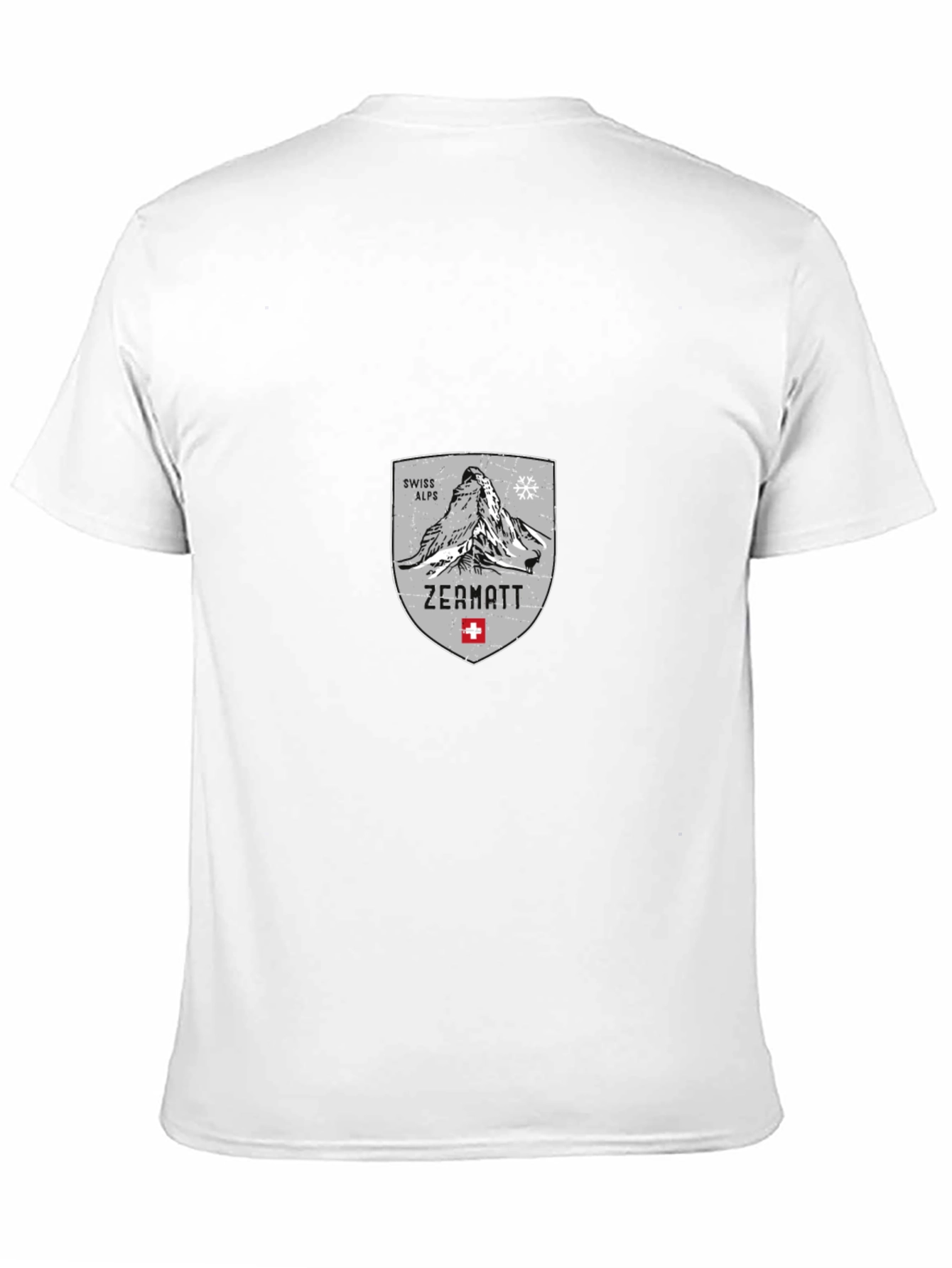 Camiseta Negra Zermatt Alpes Suizos