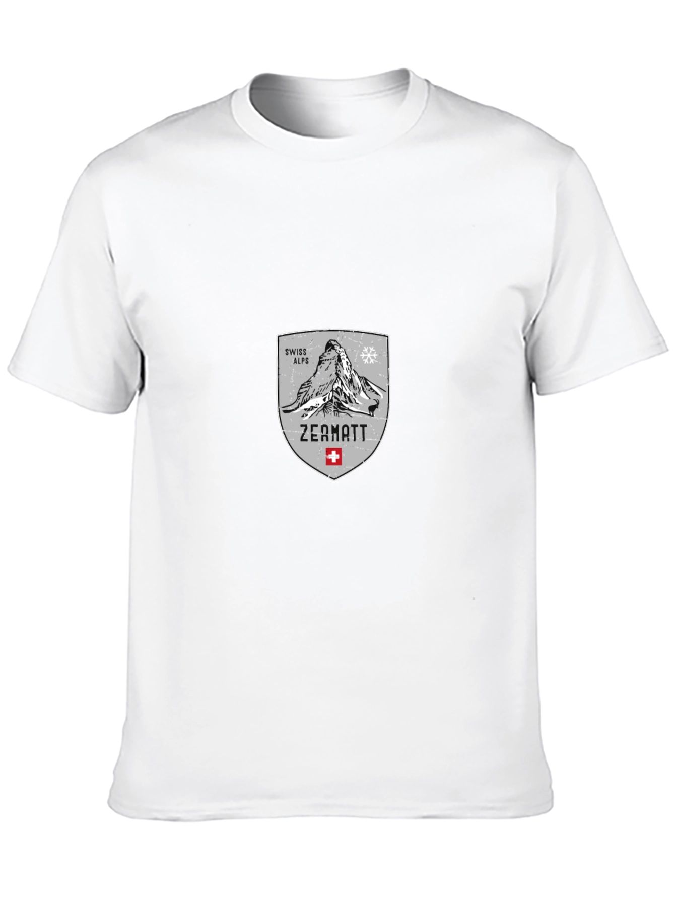 Camiseta Negra Zermatt Alpes Suizos
