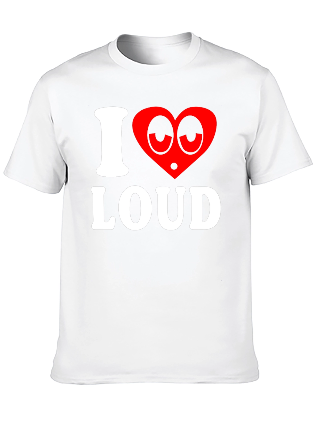 Camiseta Negra I Love Loud Divertida para Hombre