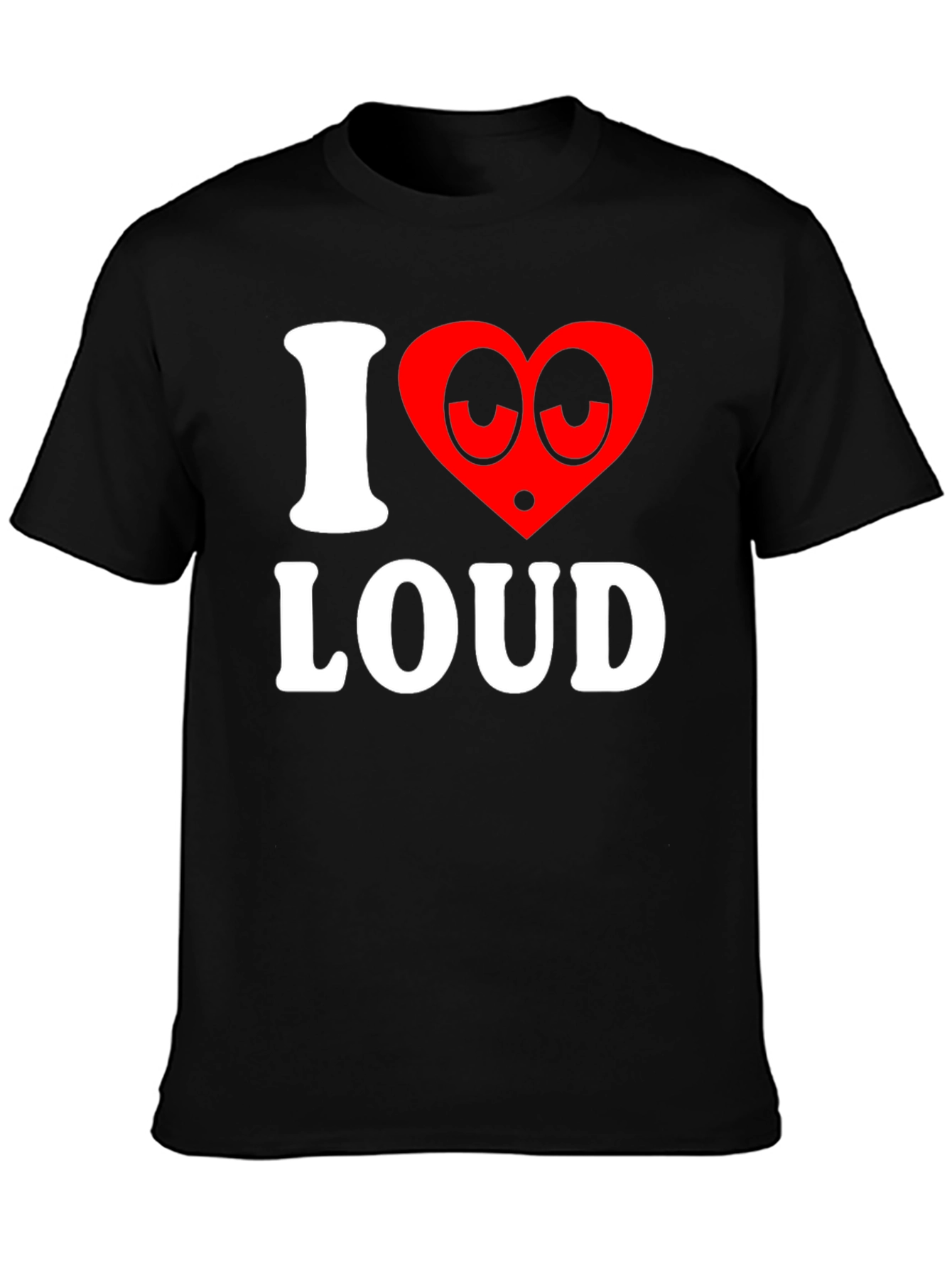 Camiseta Negra I Love Loud Divertida para Hombre