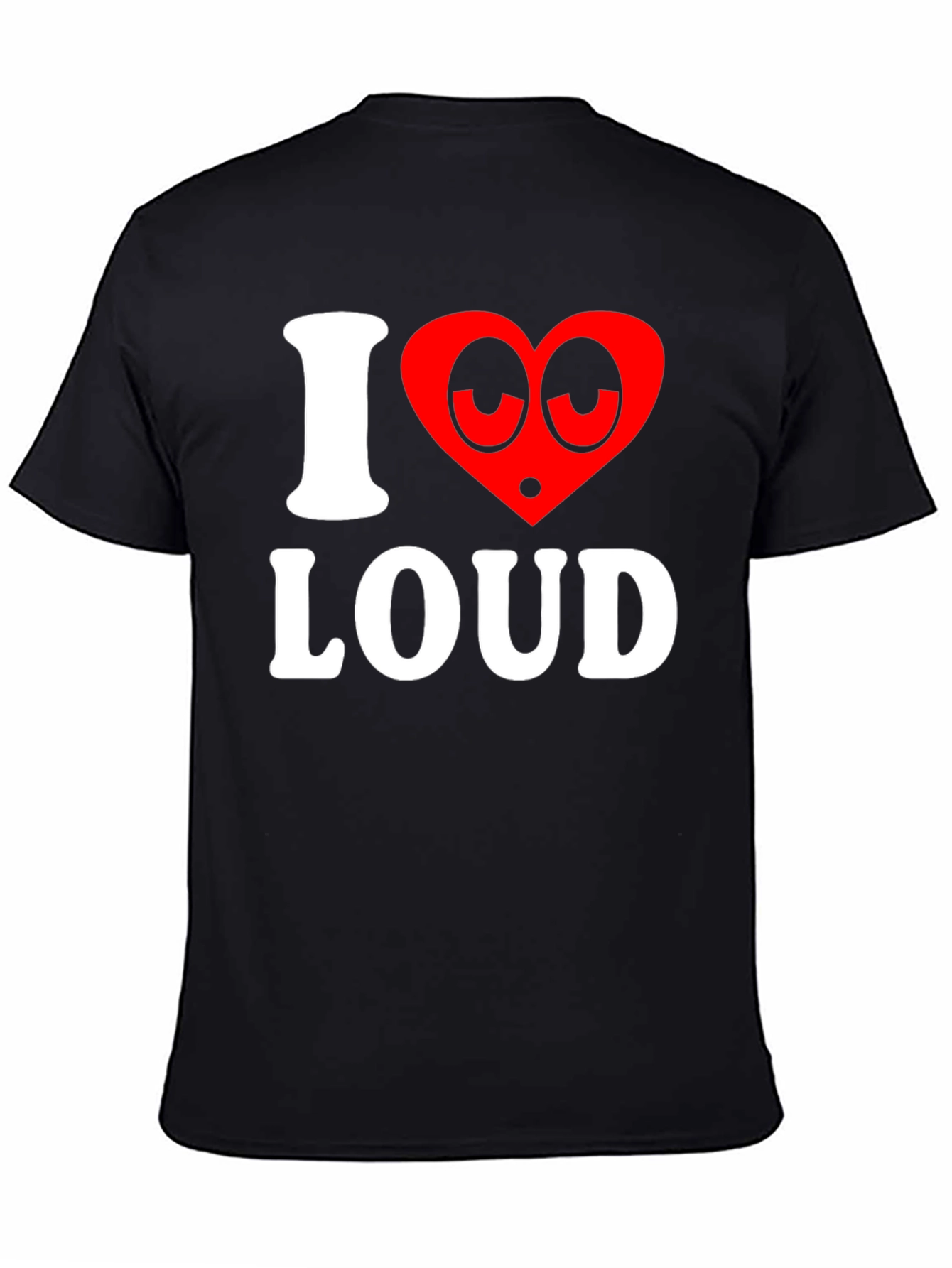 Camiseta Negra I Love Loud Divertida para Hombre
