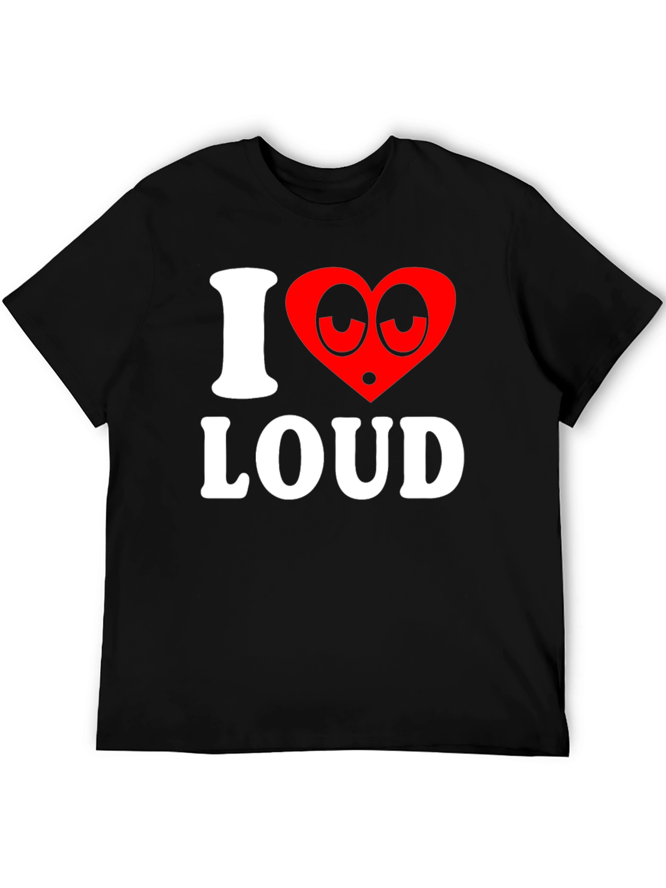 Camiseta Negra I Love Loud Divertida para Hombre
