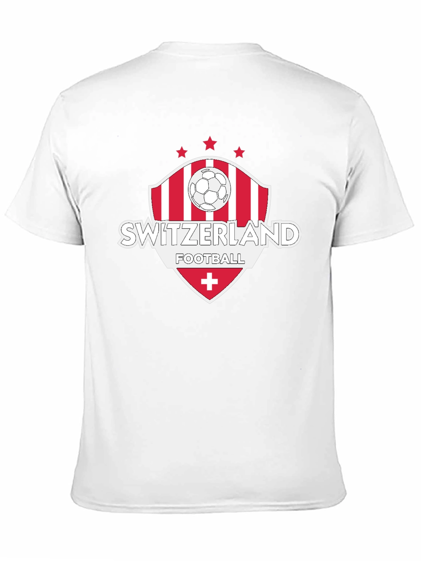 Camiseta Negra Fútbol Suiza Diseño Deportivo