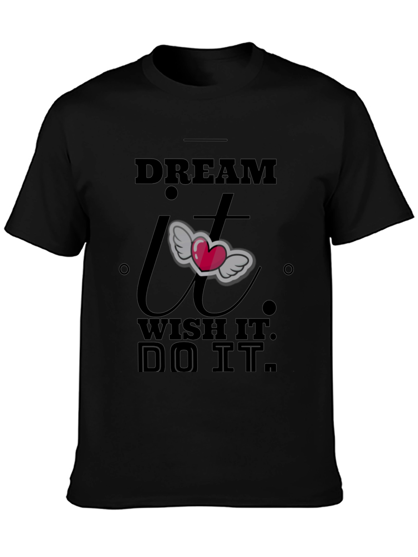 Camiseta Negra Motivacional: ¡Sueña Desea Haz!