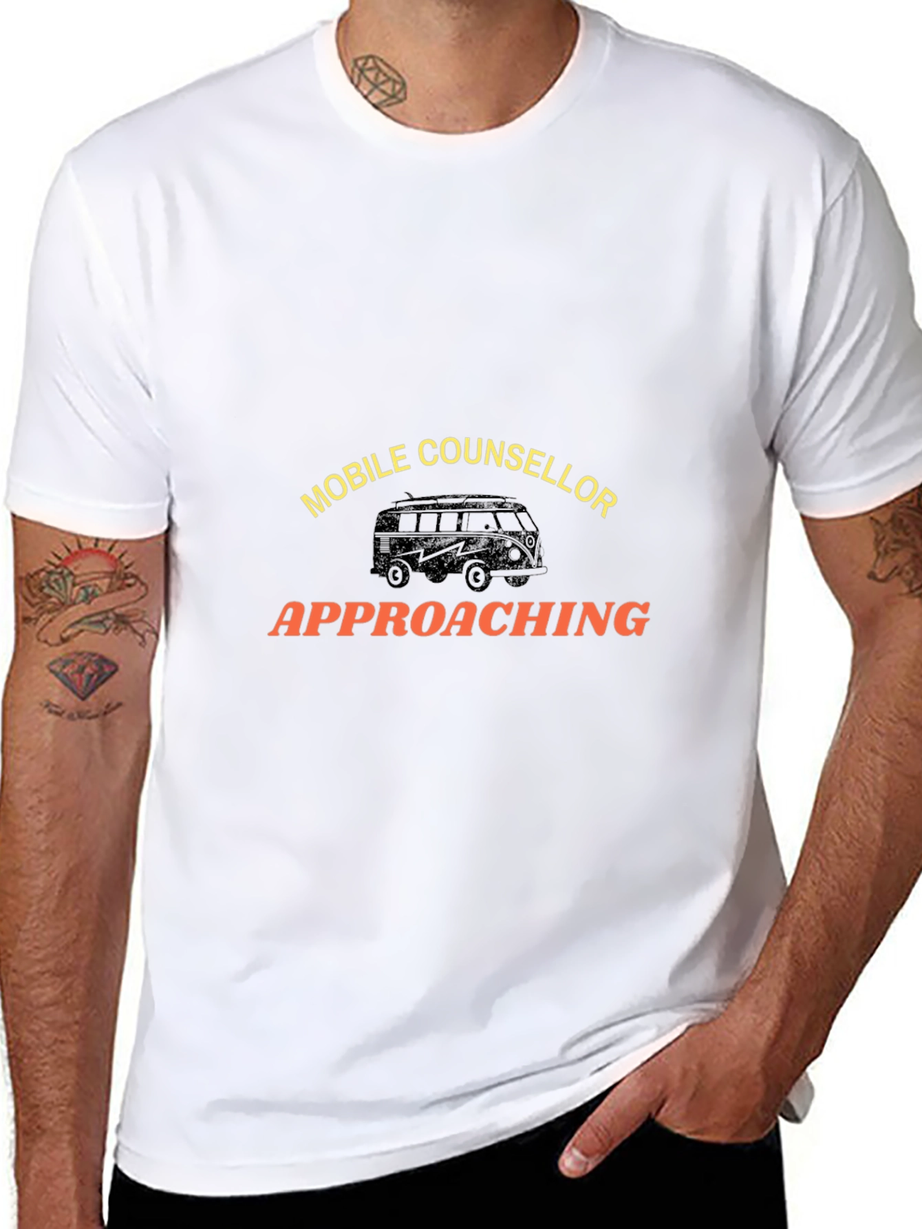 Camiseta Negra Mobile Counselor Approaching