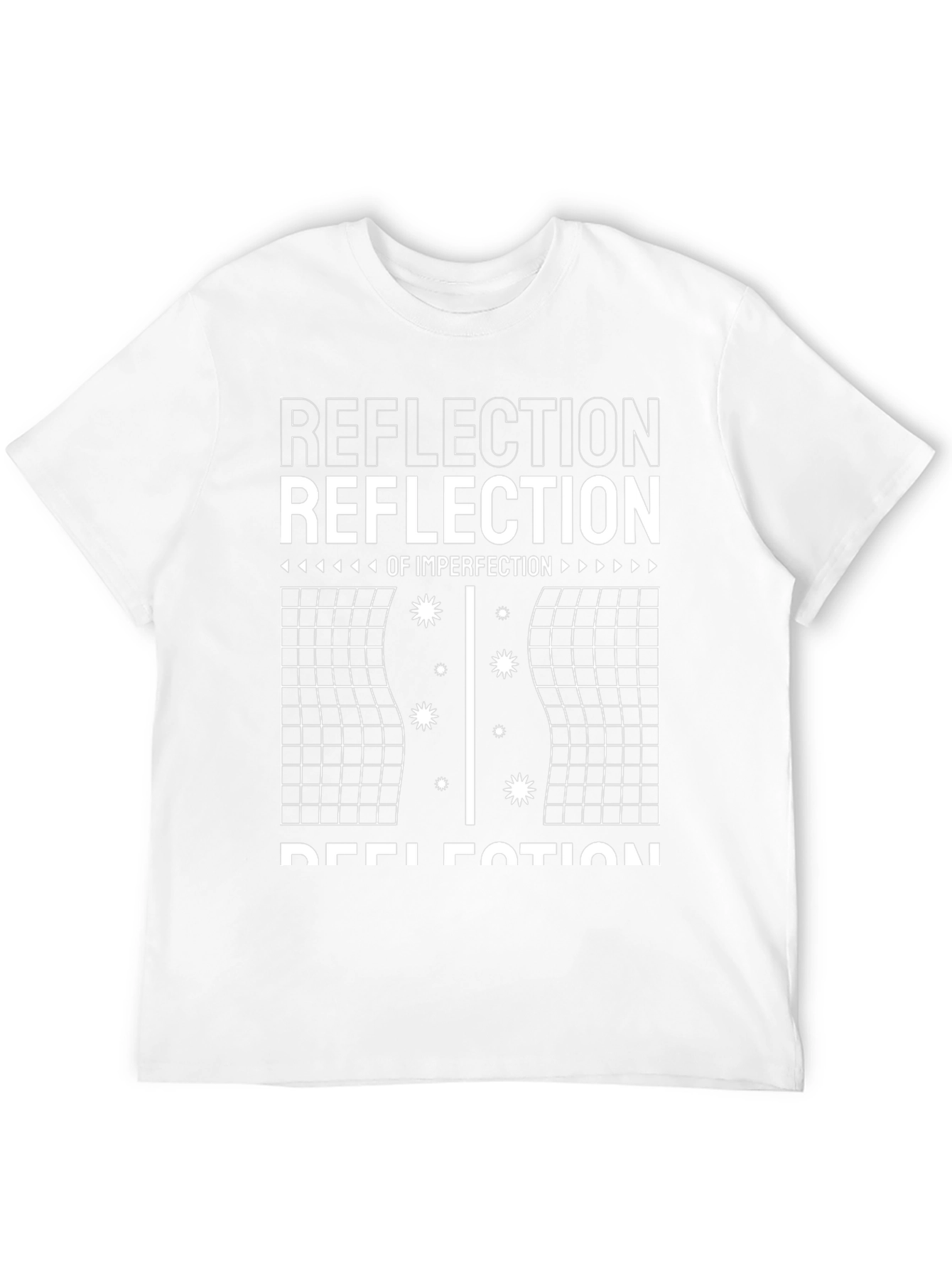 Camiseta Negra Reflection of Imperfection Diseño Gráfico