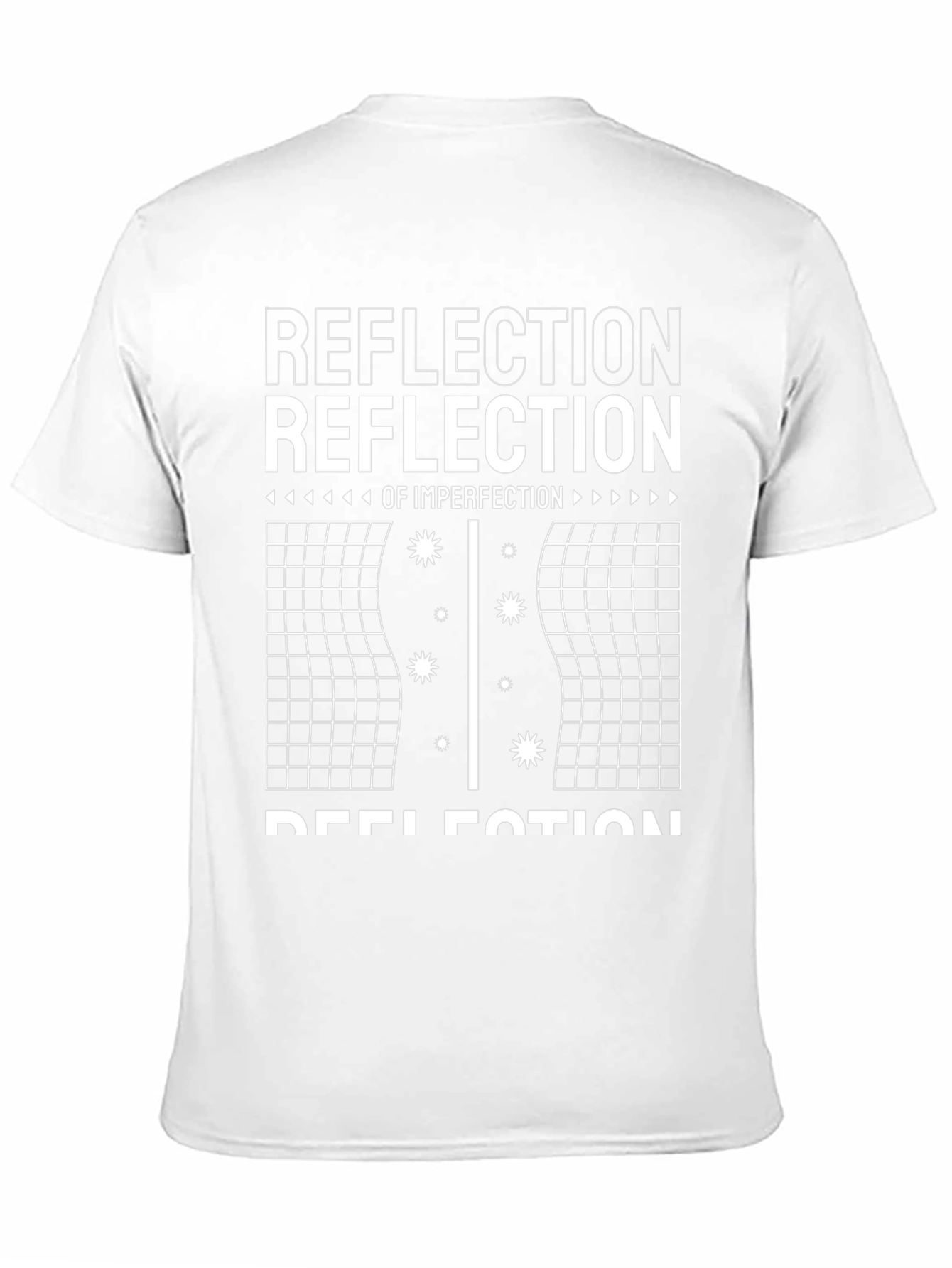 Camiseta Negra Reflection of Imperfection Diseño Gráfico