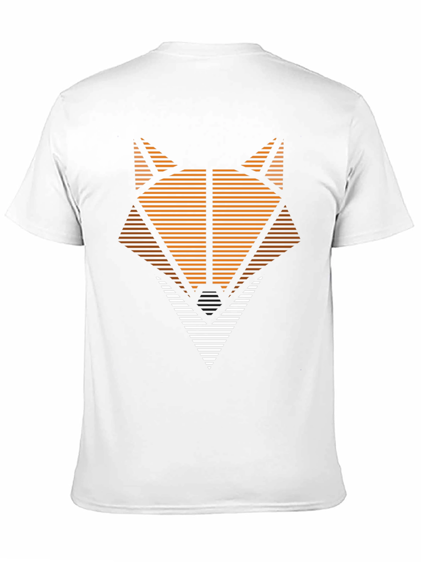 Camiseta Hombre Diseño Zorro Geométrico