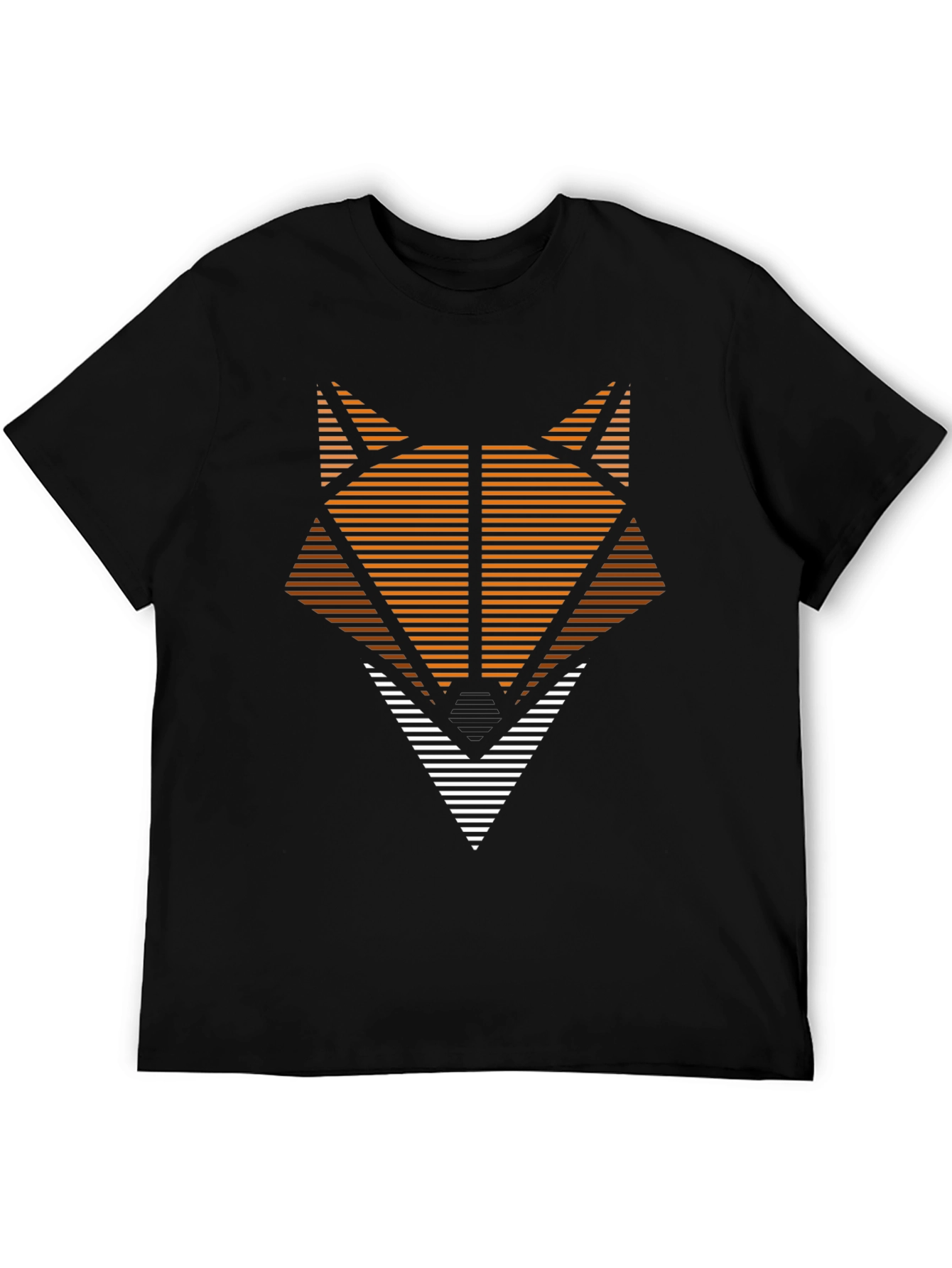 Camiseta Hombre Diseño Zorro Geométrico
