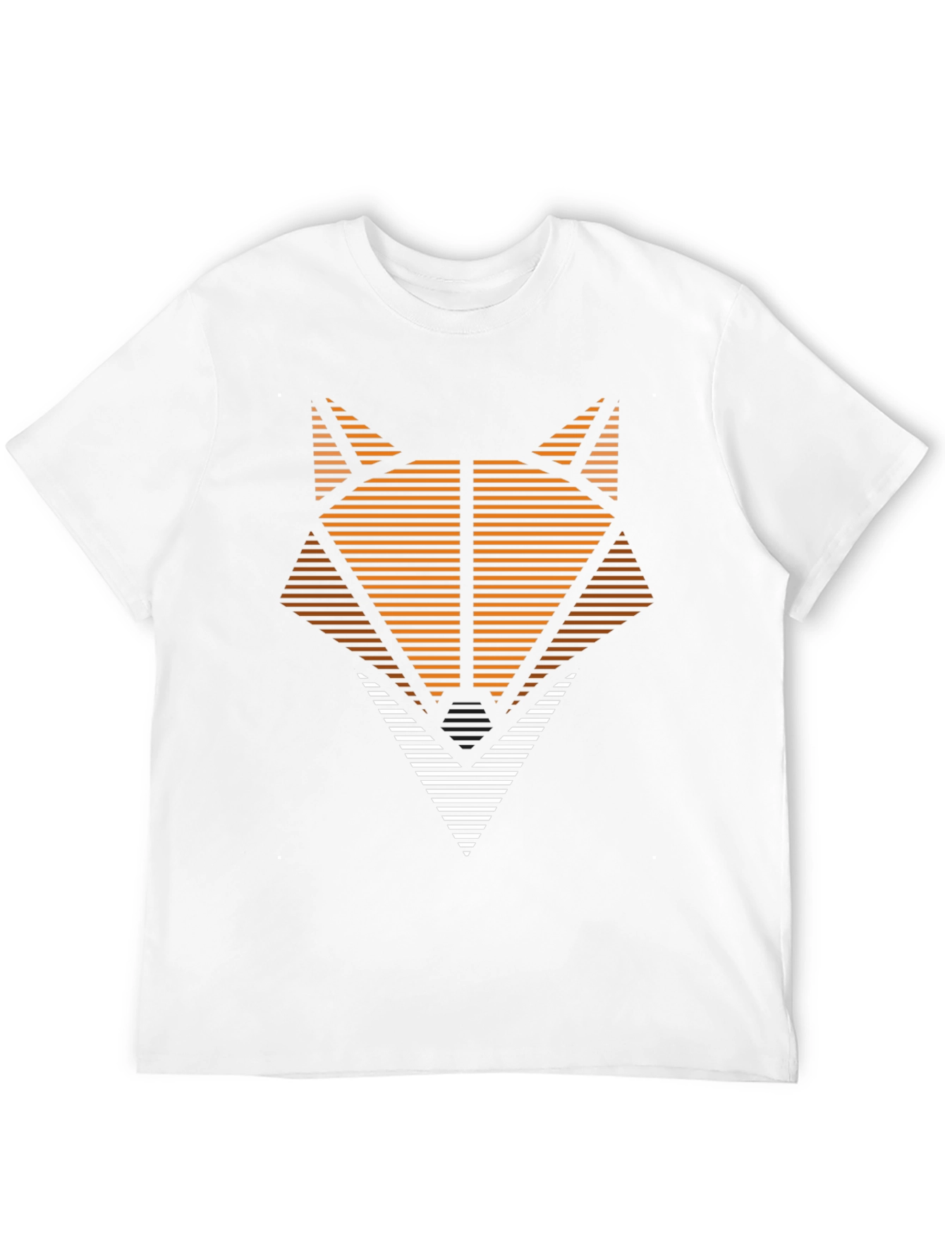 Camiseta Hombre Diseño Zorro Geométrico