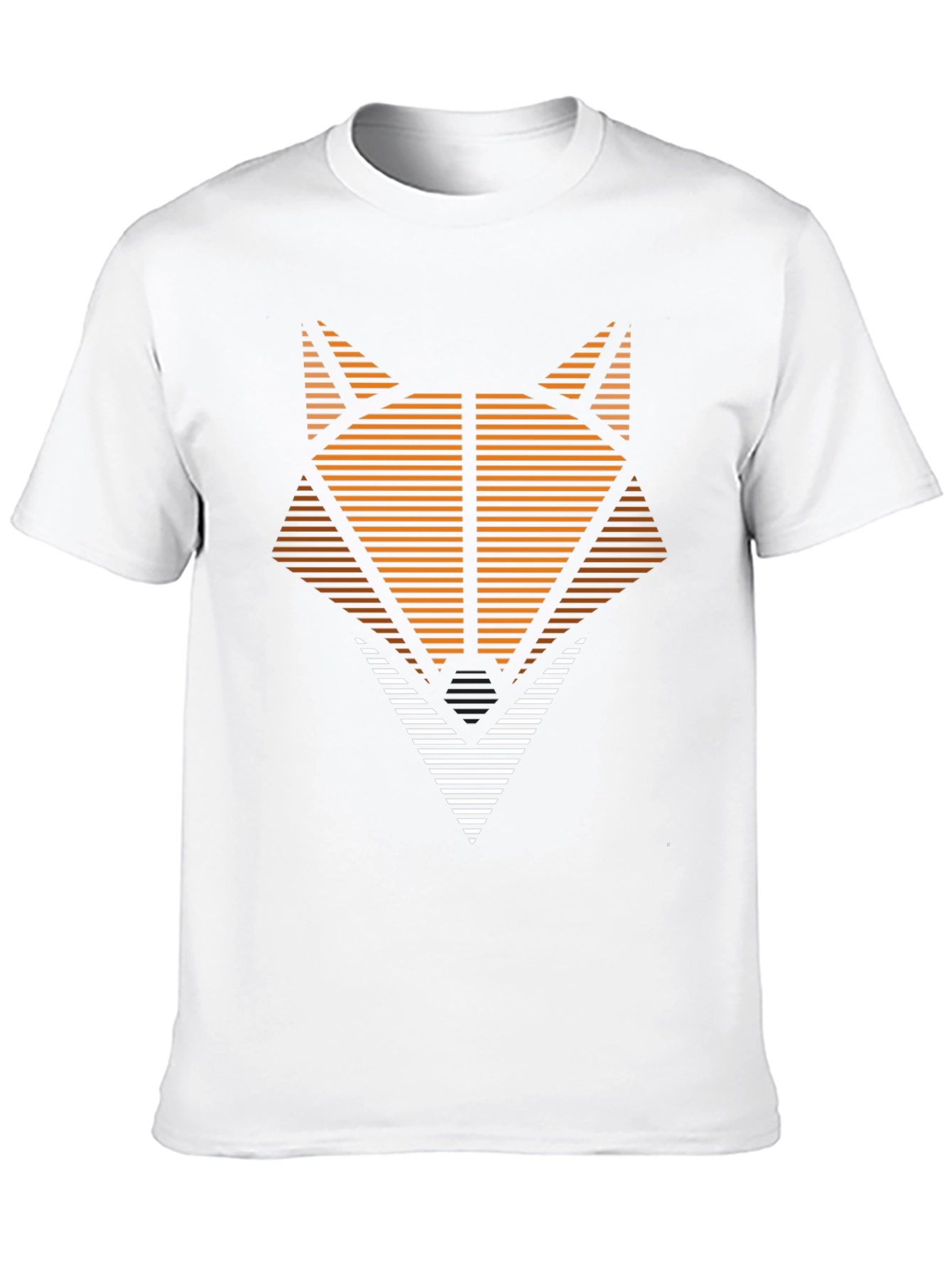 Camiseta Hombre Diseño Zorro Geométrico