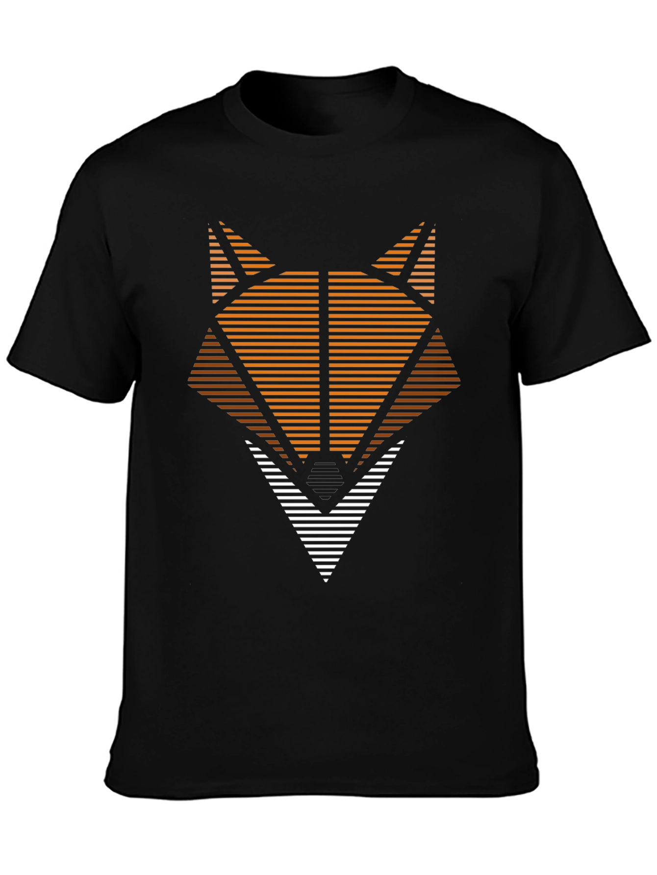 Camiseta Hombre Diseño Zorro Geométrico