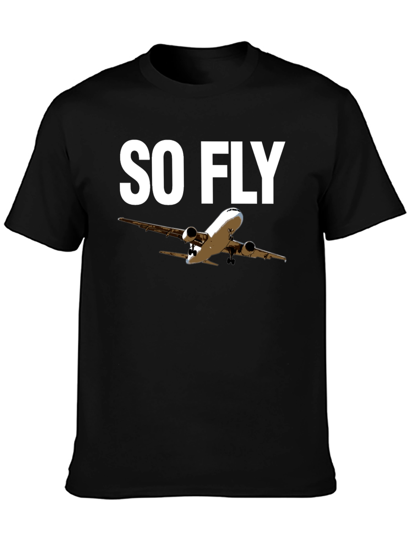 Camiseta Negra So Fly Avión