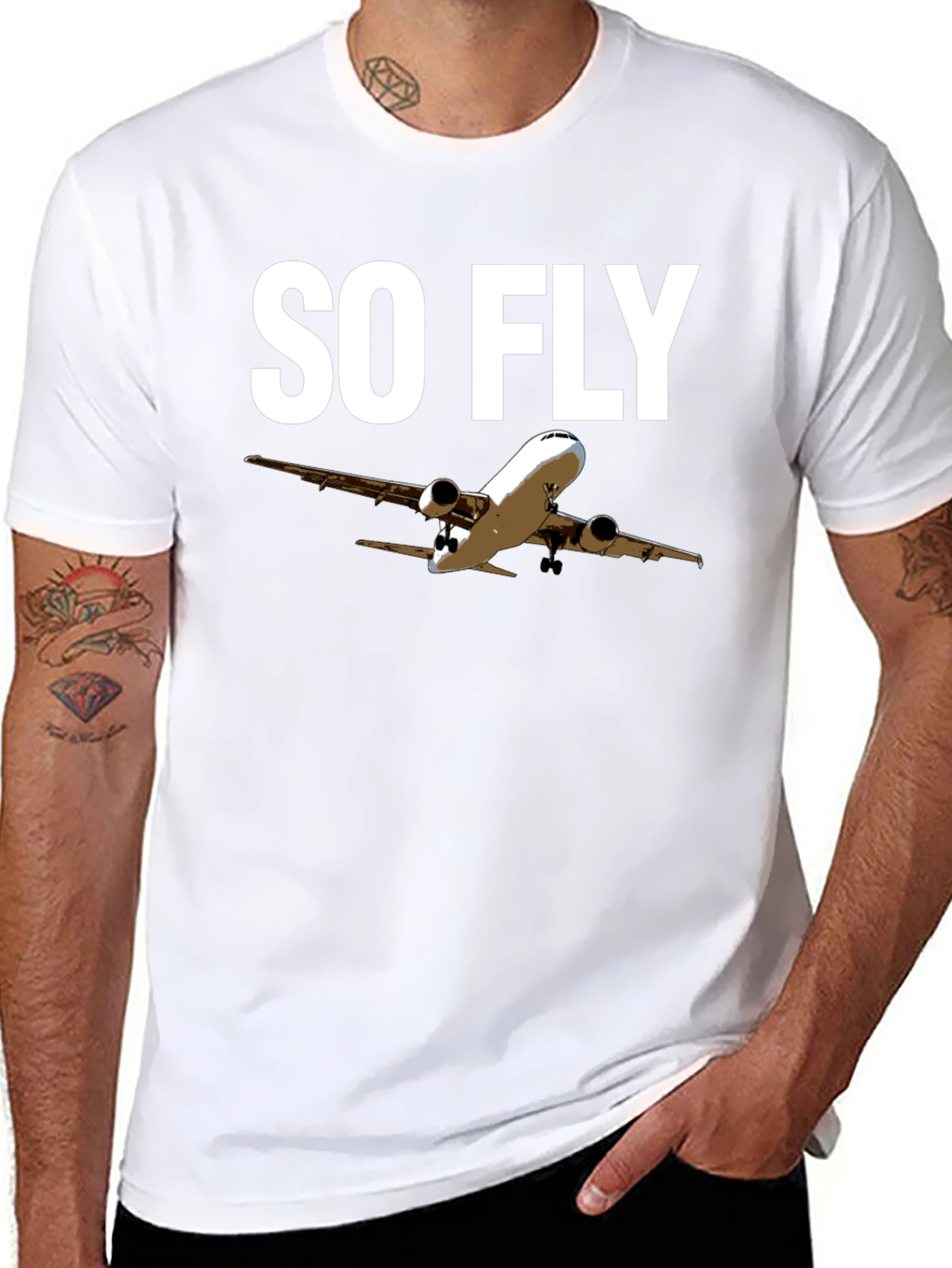 Camiseta Negra So Fly Avión