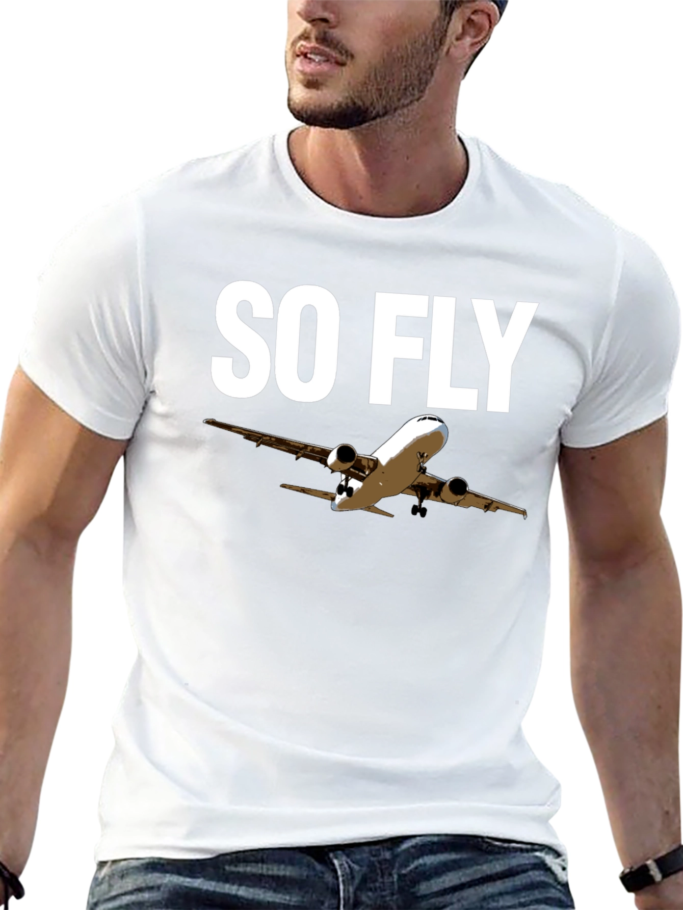 Camiseta Negra So Fly Avión