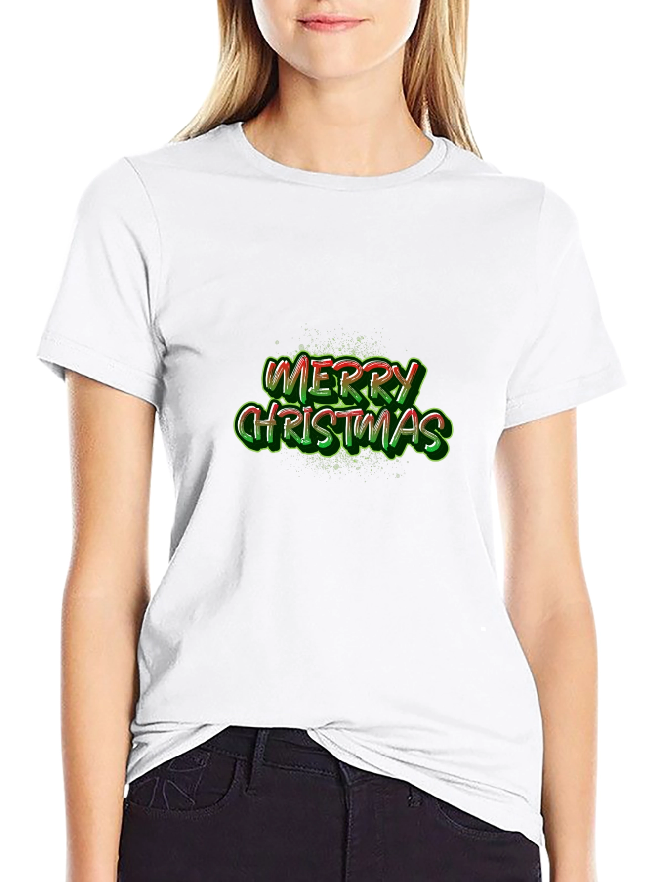 Camiseta Negra Feliz Navidad para Hombre