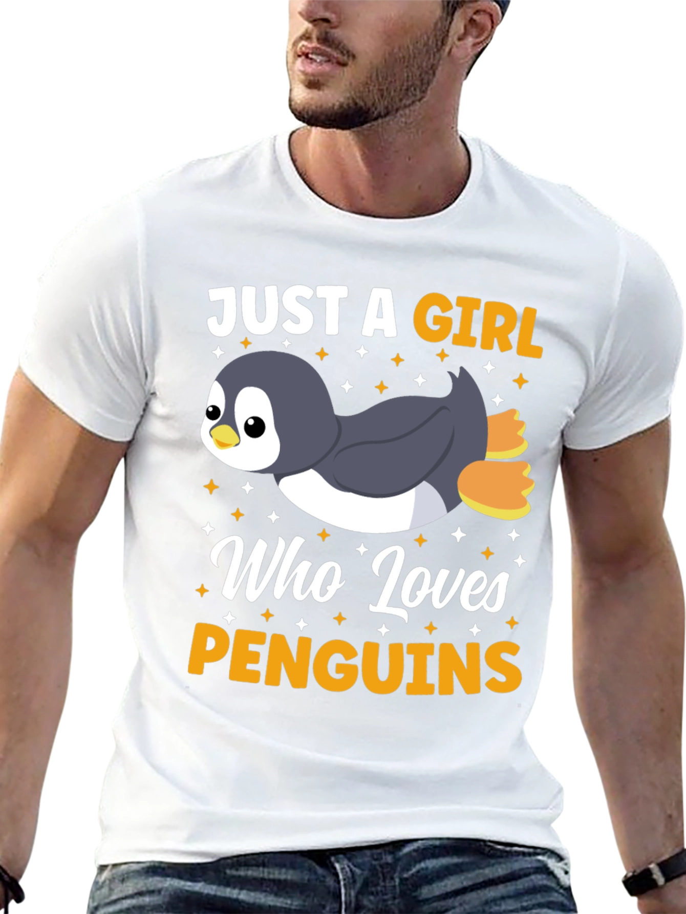 Camiseta Negra Diseño Penguin Lovers