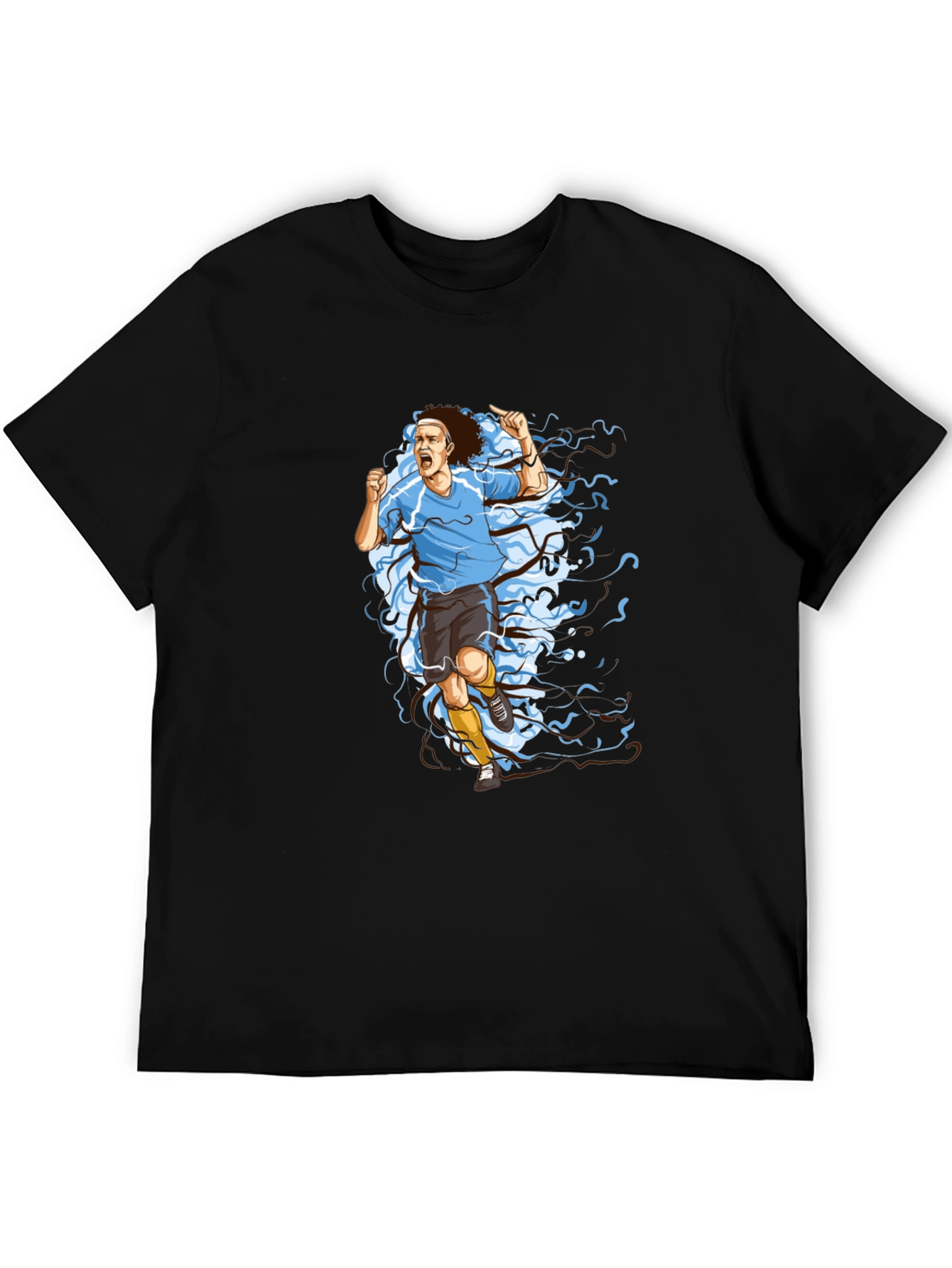 Camiseta Negra Fútbol Uruguay - Diseño Animado