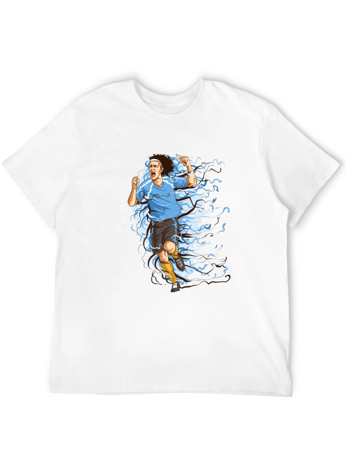 Camiseta Negra Fútbol Uruguay - Diseño Animado