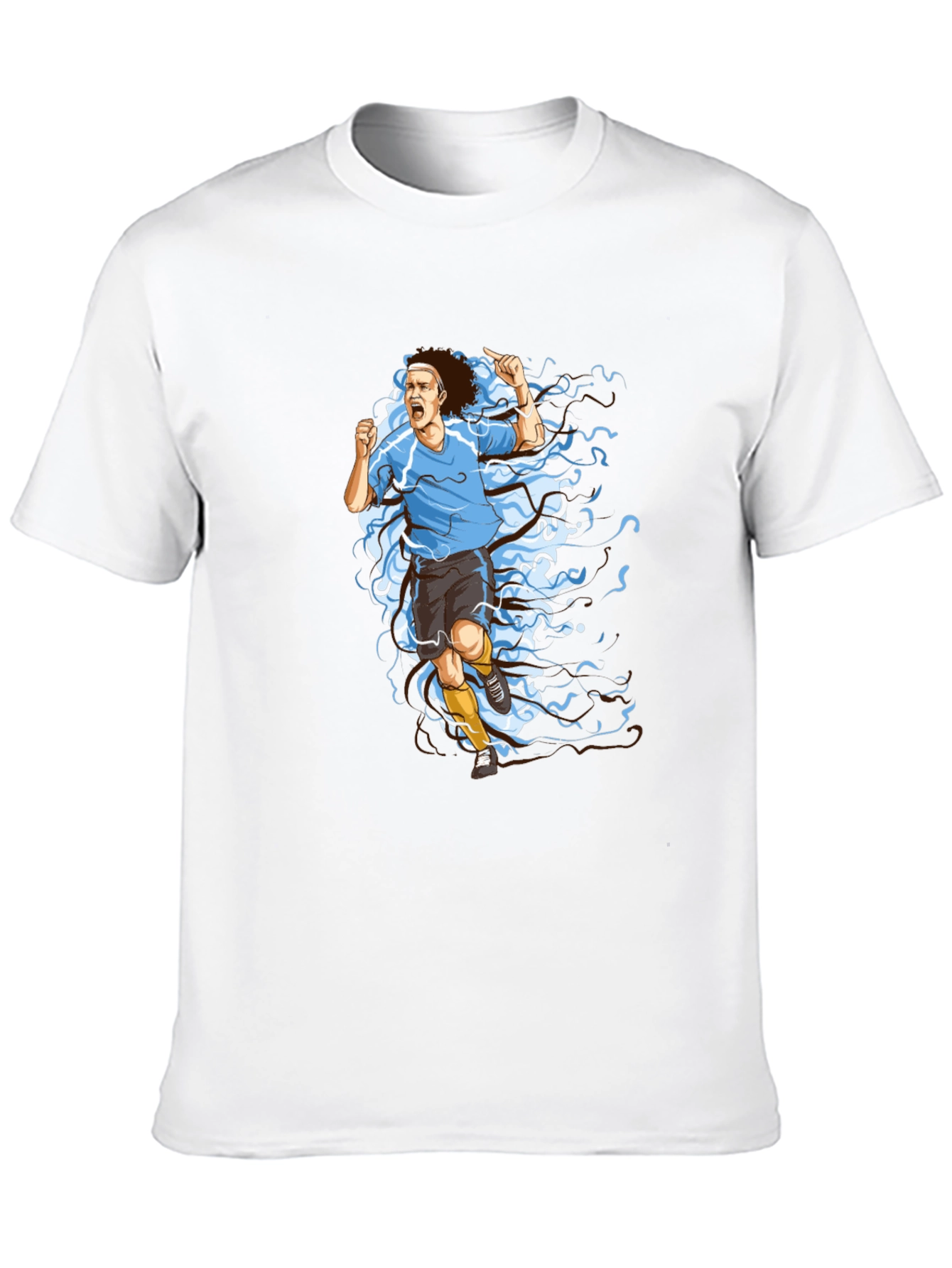 Camiseta Negra Fútbol Uruguay - Diseño Animado
