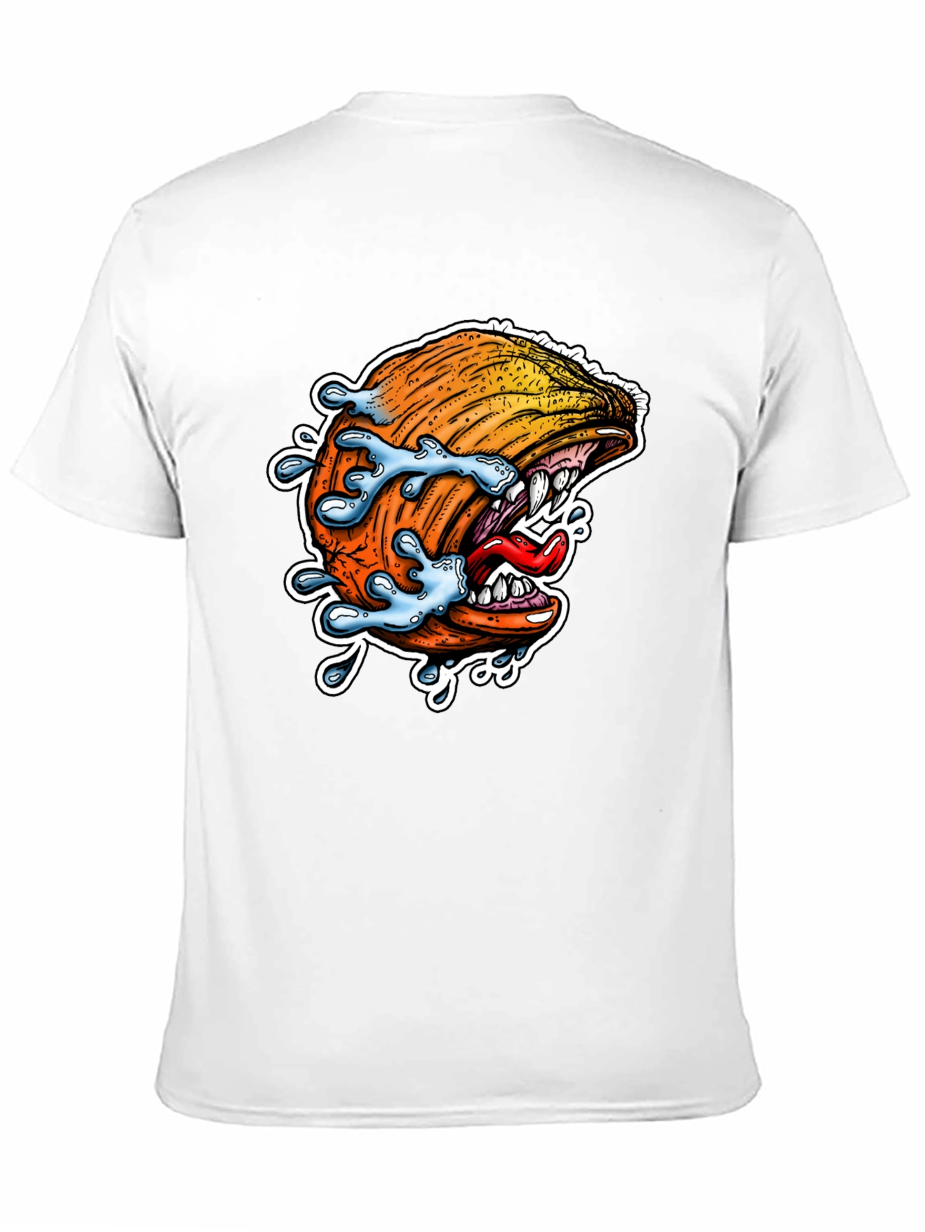 Camiseta Negra con Diseño de Ola Monstruosa