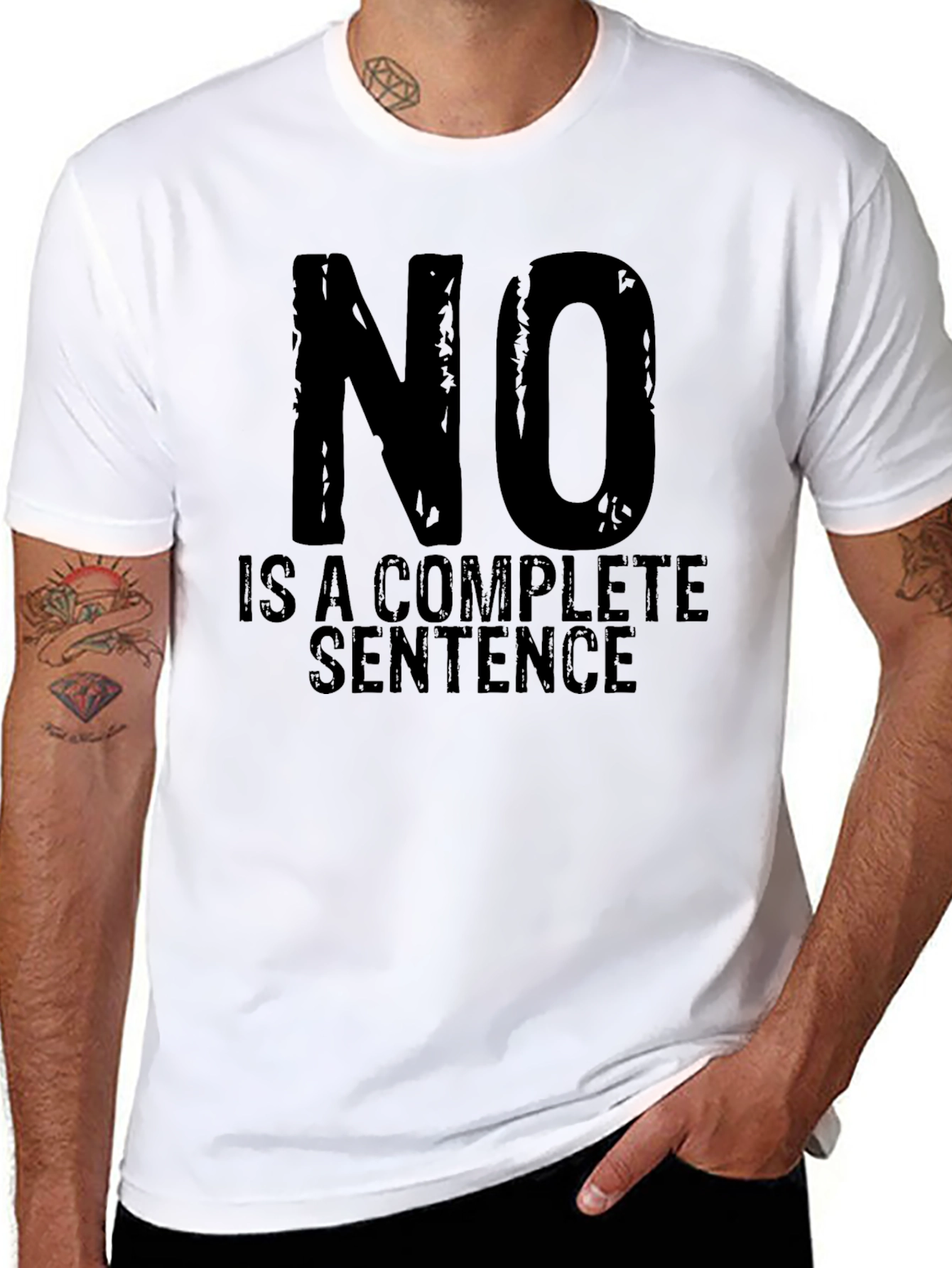 Camiseta Negra con Texto NO es una Frase Completa