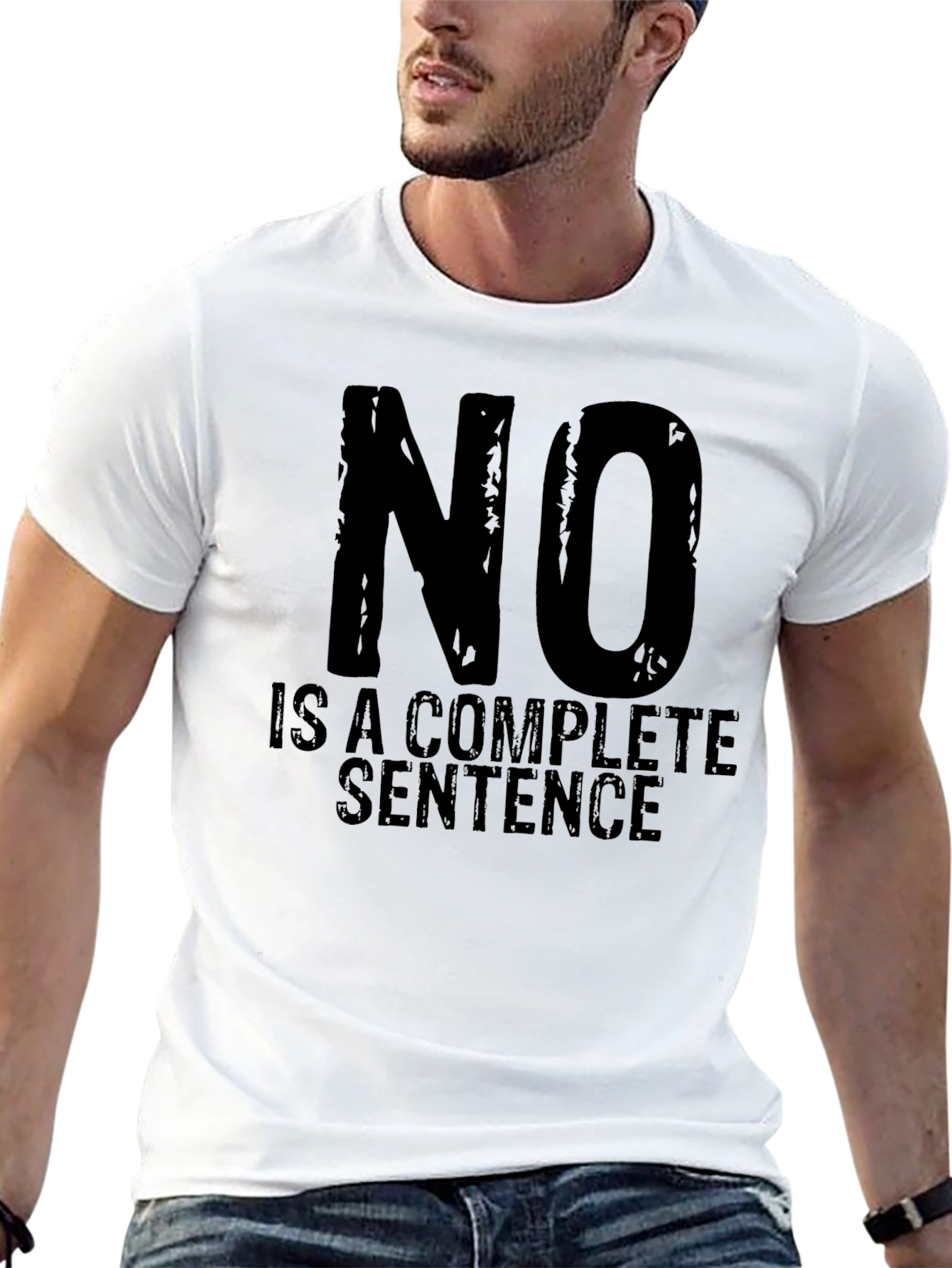 Camiseta Negra con Texto NO es una Frase Completa