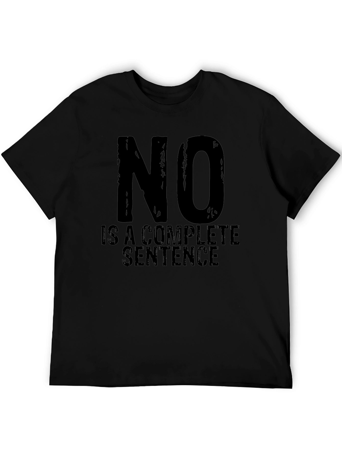 Camiseta Negra con Texto NO es una Frase Completa