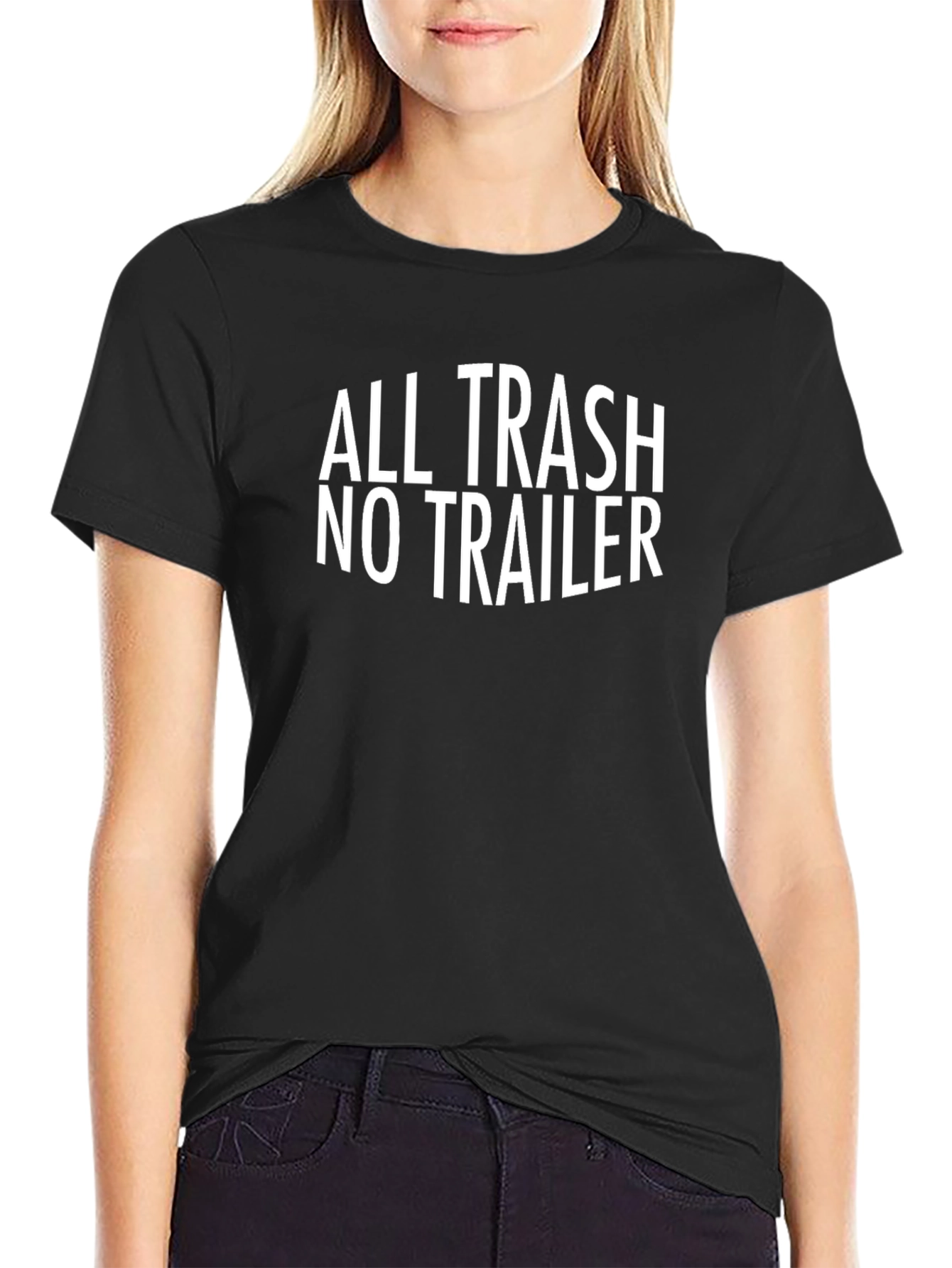 Camiseta Negra: All Trash No Trailer - Diseño Único