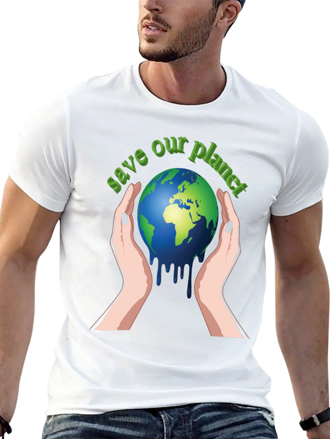 Camiseta Negra Salva Nuestro Planeta